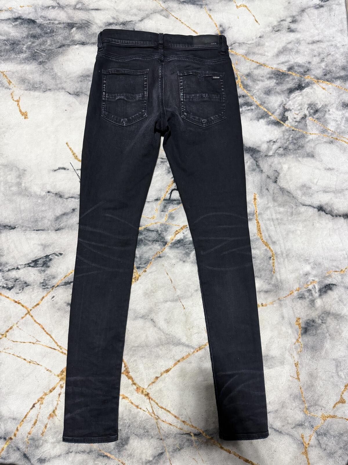 Amiri Amiri Green/Grey Thrasher Black Denim - Sz 31 Size US 31 - 3 Thumbnail