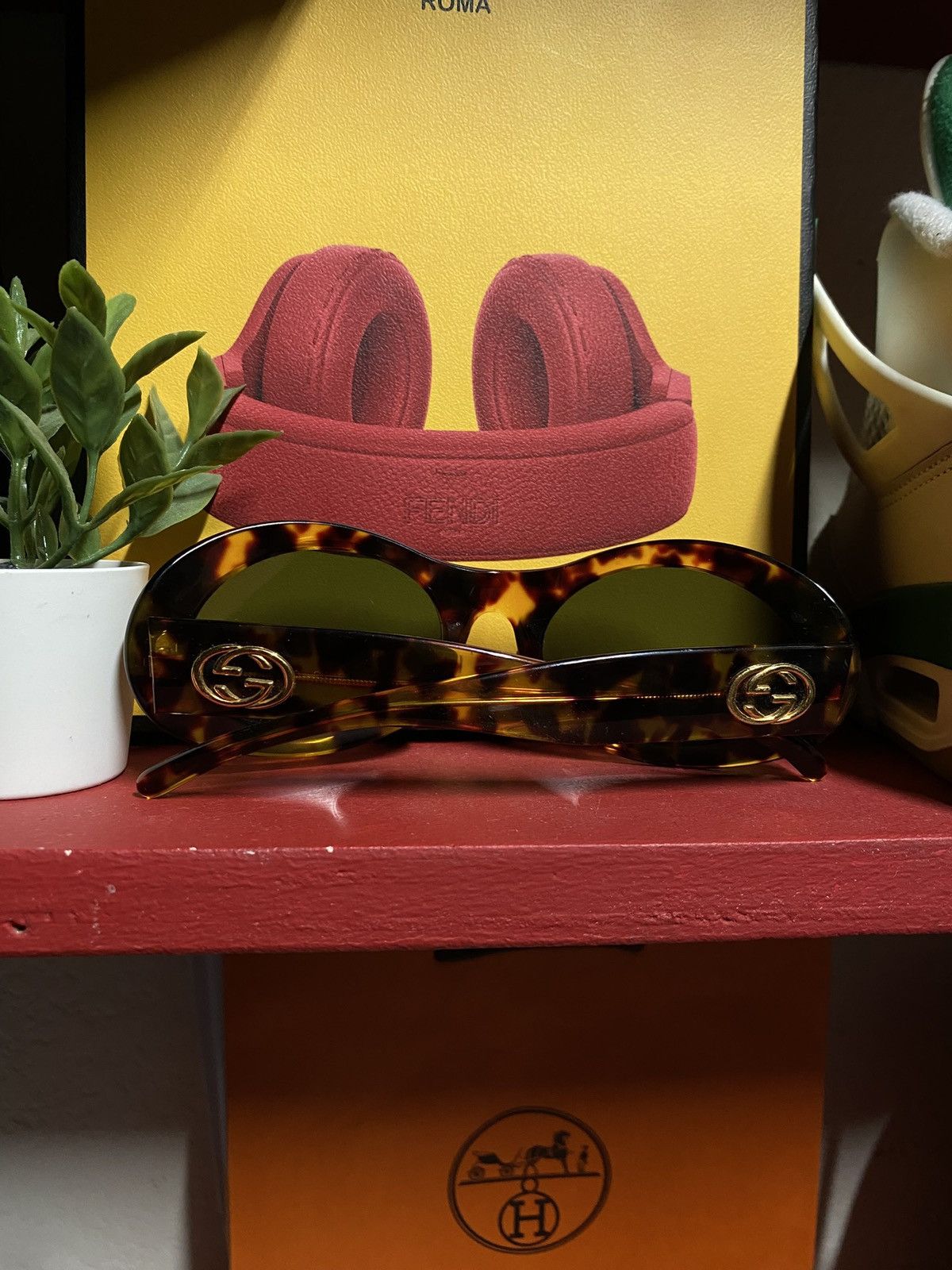Gucci Gucci GG Oval Sunglasses Y2K Circle Shades Preowned Size ONE SIZE - 3 Thumbnail