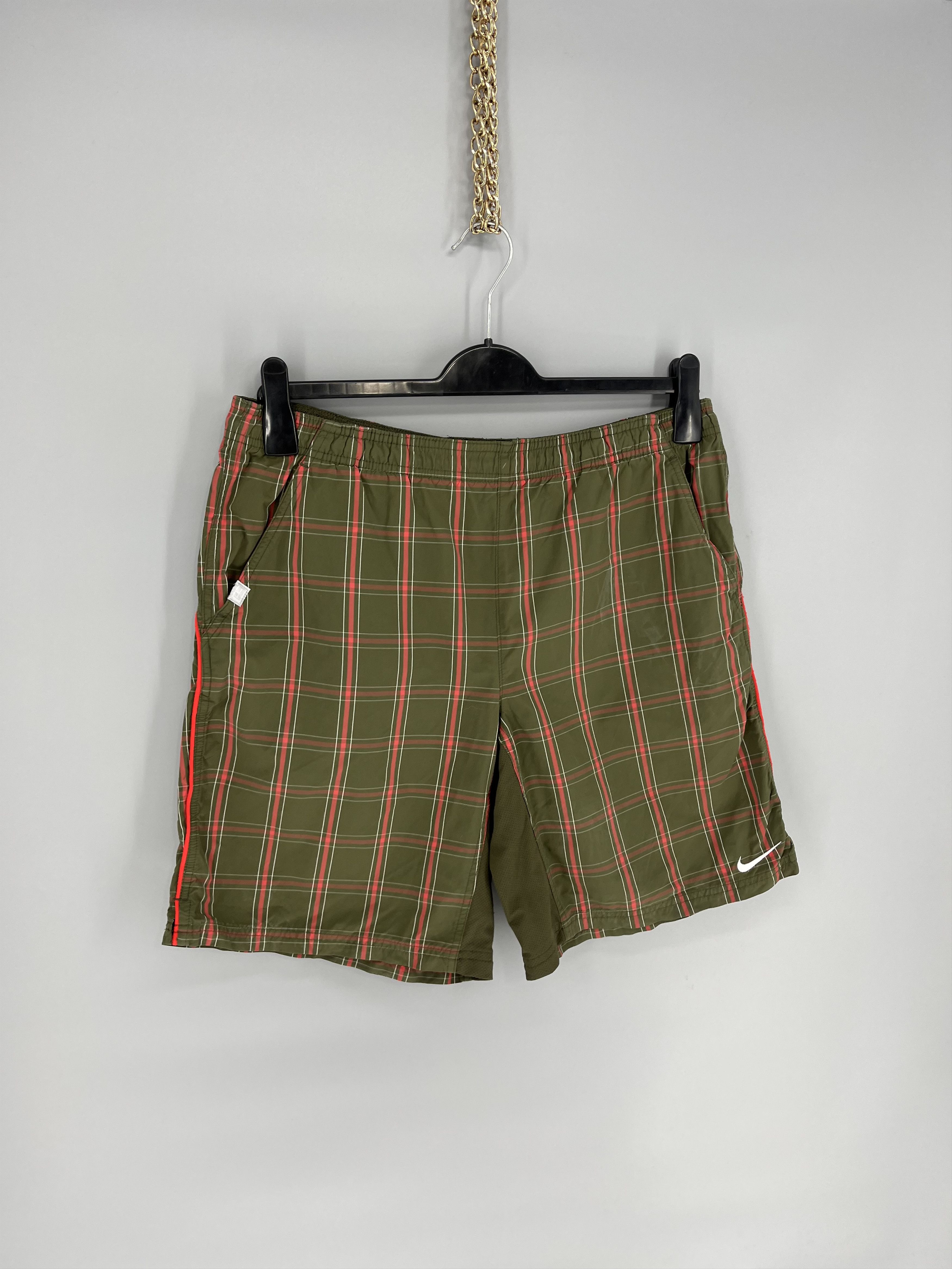 Nike × Vintage 90s Vintage Nike Black Nylon Mini Swoosh Shorts Travis Style Size US 34 / EU 50 - 2 Thumbnail