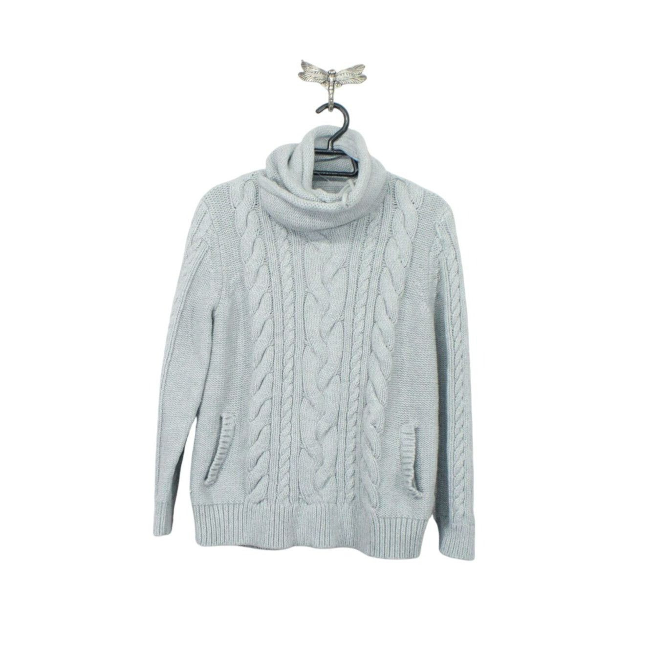 L.L. Bean LL Bean Double L Mixed Cable Sweater Funnelneck Size L / US 10 / IT 46 - 1 Thumbnail