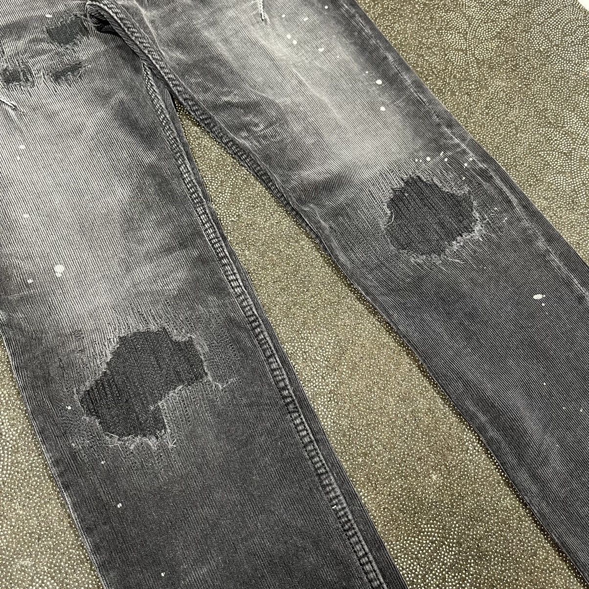 Number (N)ine × Takahiromiyashita The Soloist. Number Nine Musical Note Sashiko Patchwork Corduroy Pants Size US 30 / EU 46 - 4 Thumbnail