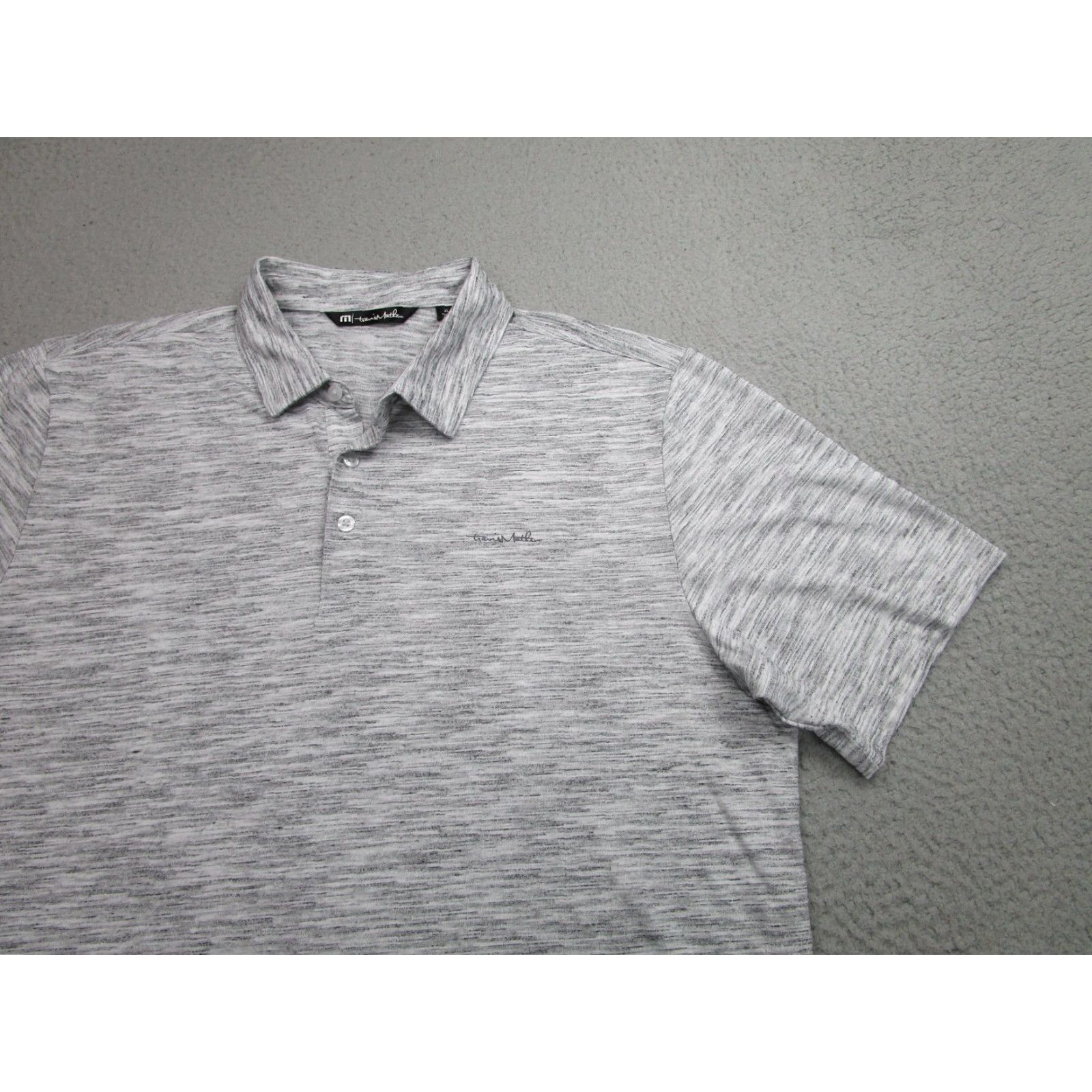 TravisMathew TravisMathew Polo Shirt Mens XL Gray Heather Golf Performance Athletic Stretch Size US XL / EU 56 / 4 - 2 Thumbnail