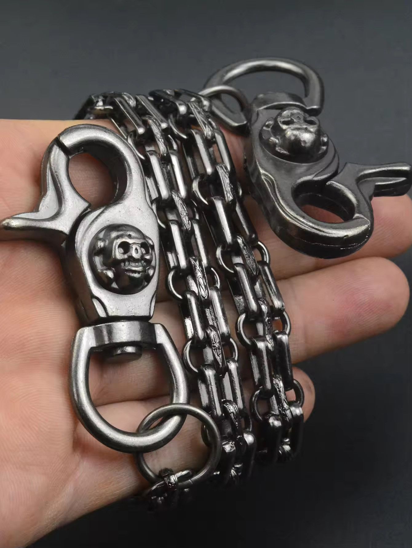 Other Vintage Skull Pattern Head Wallet Chain Size ONE SIZE - 5 Thumbnail