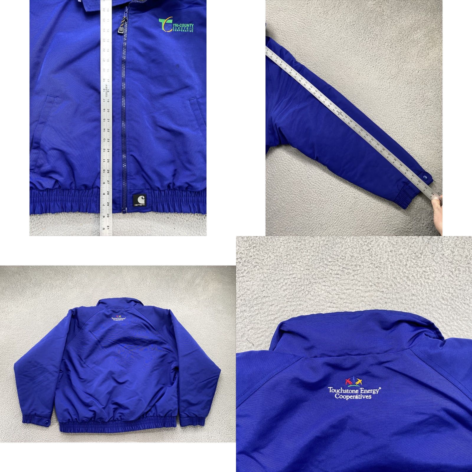 Carhartt Carhartt Jacket 2XL Insulated Full Zip Nylon Blue Touchstone Energy Coat Mens Outdoors Workwear Pockets Lined Waterproof Breathable Logo Adjustable Size US XXL / EU 58 / 5 - 8 Thumbnail