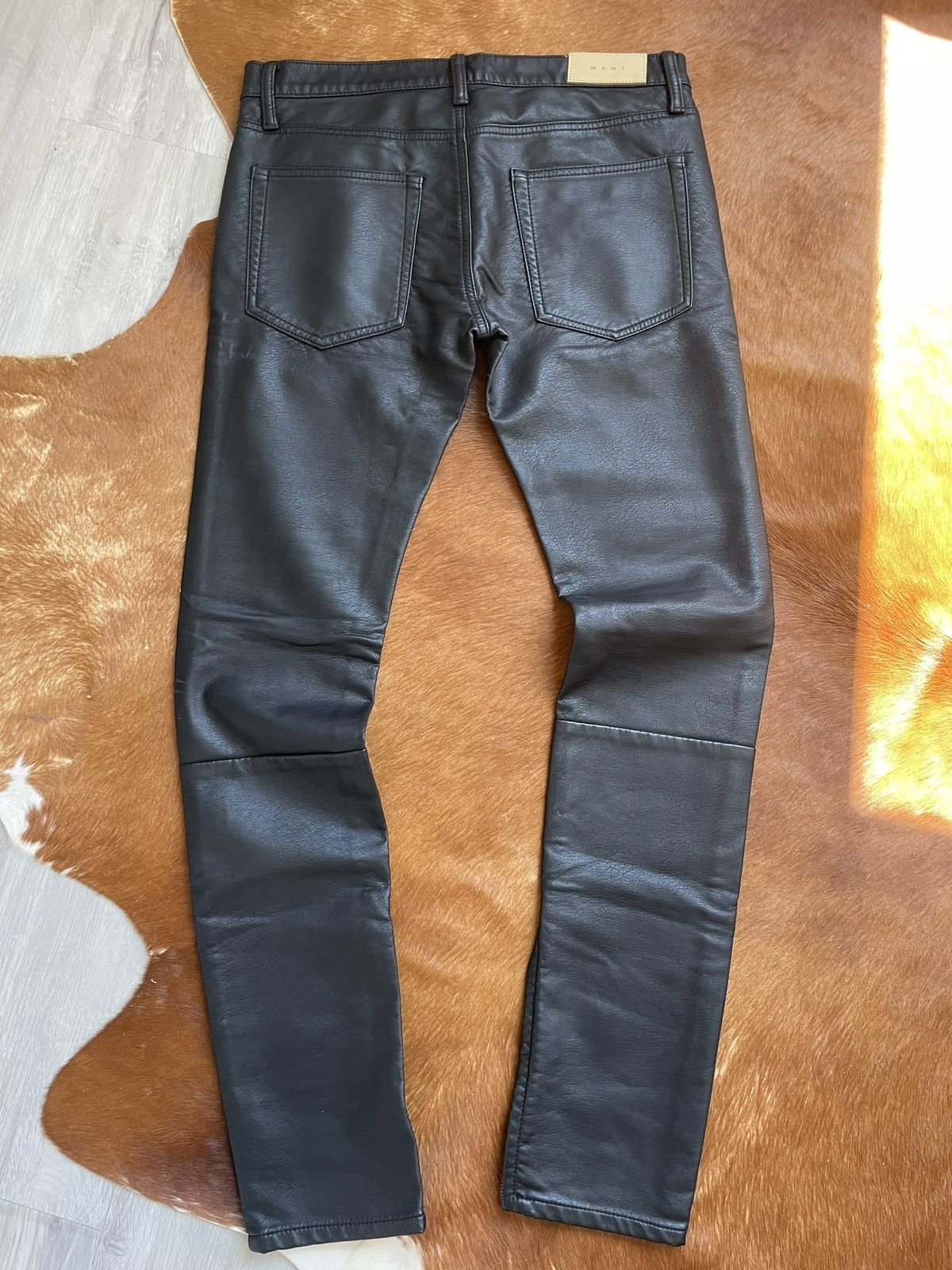 MNML Leather Pants w zippers on the buttom Size US 31 - 4 Thumbnail
