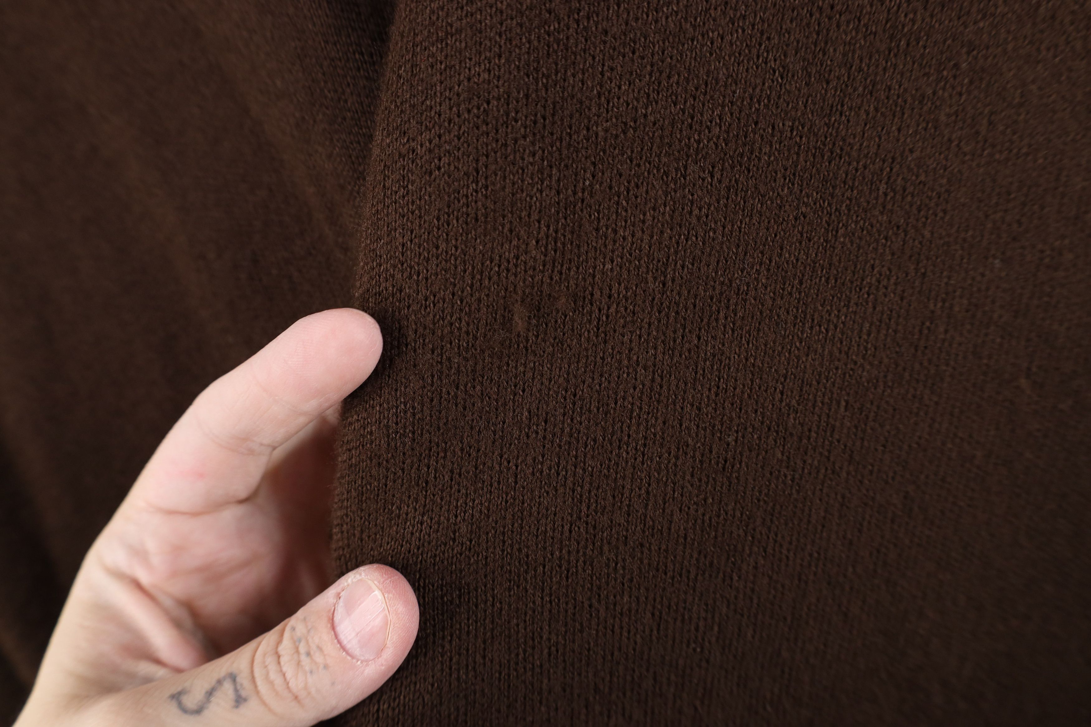 Vintage Vintage 70s Streetwear V-Neck Sweater Brown USA Acrylic Size US XL / EU 56 / 4 - 4 Thumbnail
