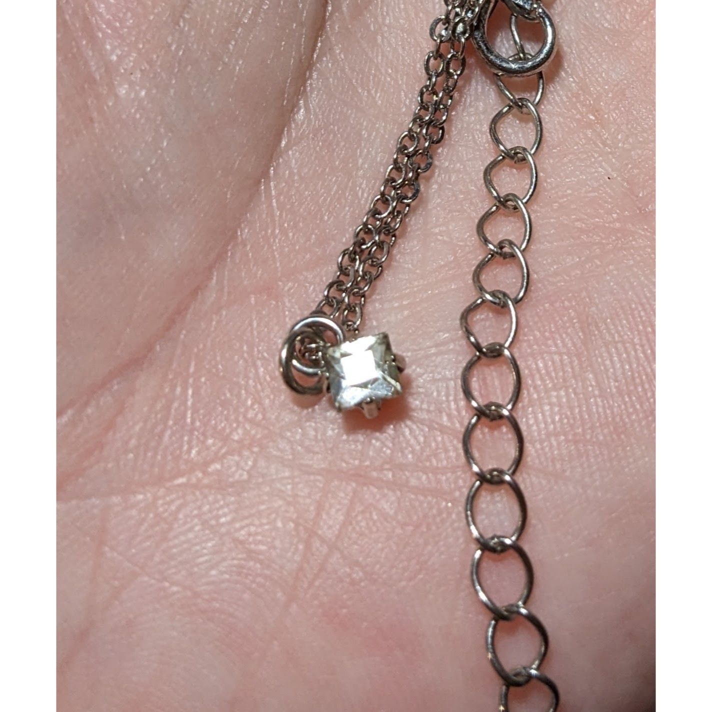 Other Minimalist Offset Square Gemmed Pendant Necklace Size ONE SIZE - 7 Thumbnail