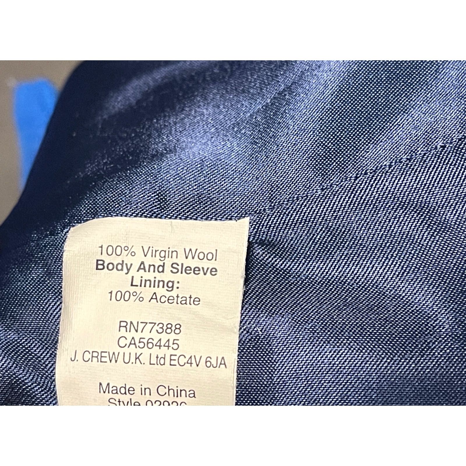 J.Crew J Crew Factory Coat Womens Size 00 Blue City Coat 100% Virgin Wool Size XXS / US 00 / IT 34 - 2 Thumbnail