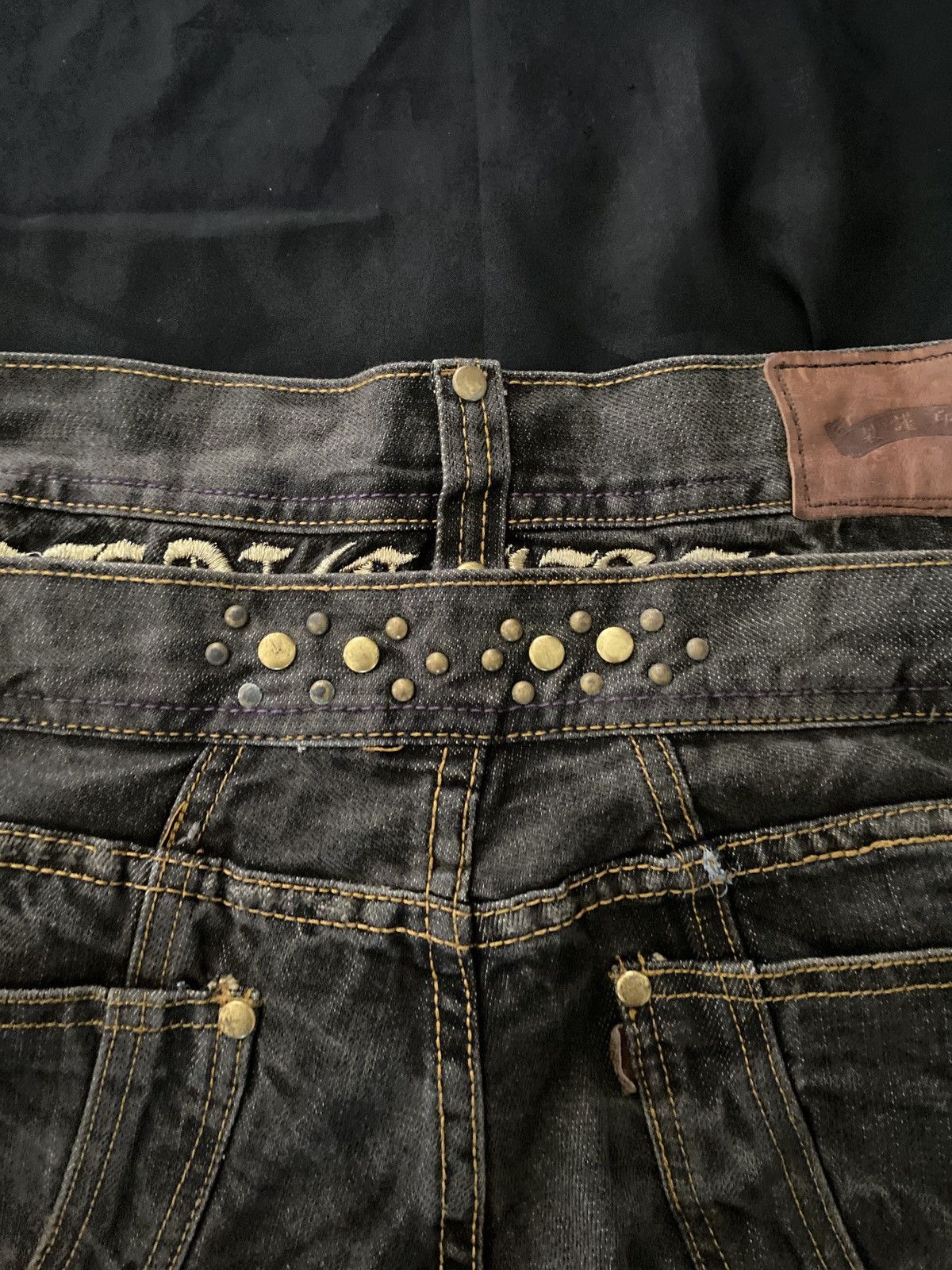Tornado Mart Japanese Double Waist Flared Denim Pants Size US 33 - 8 Thumbnail
