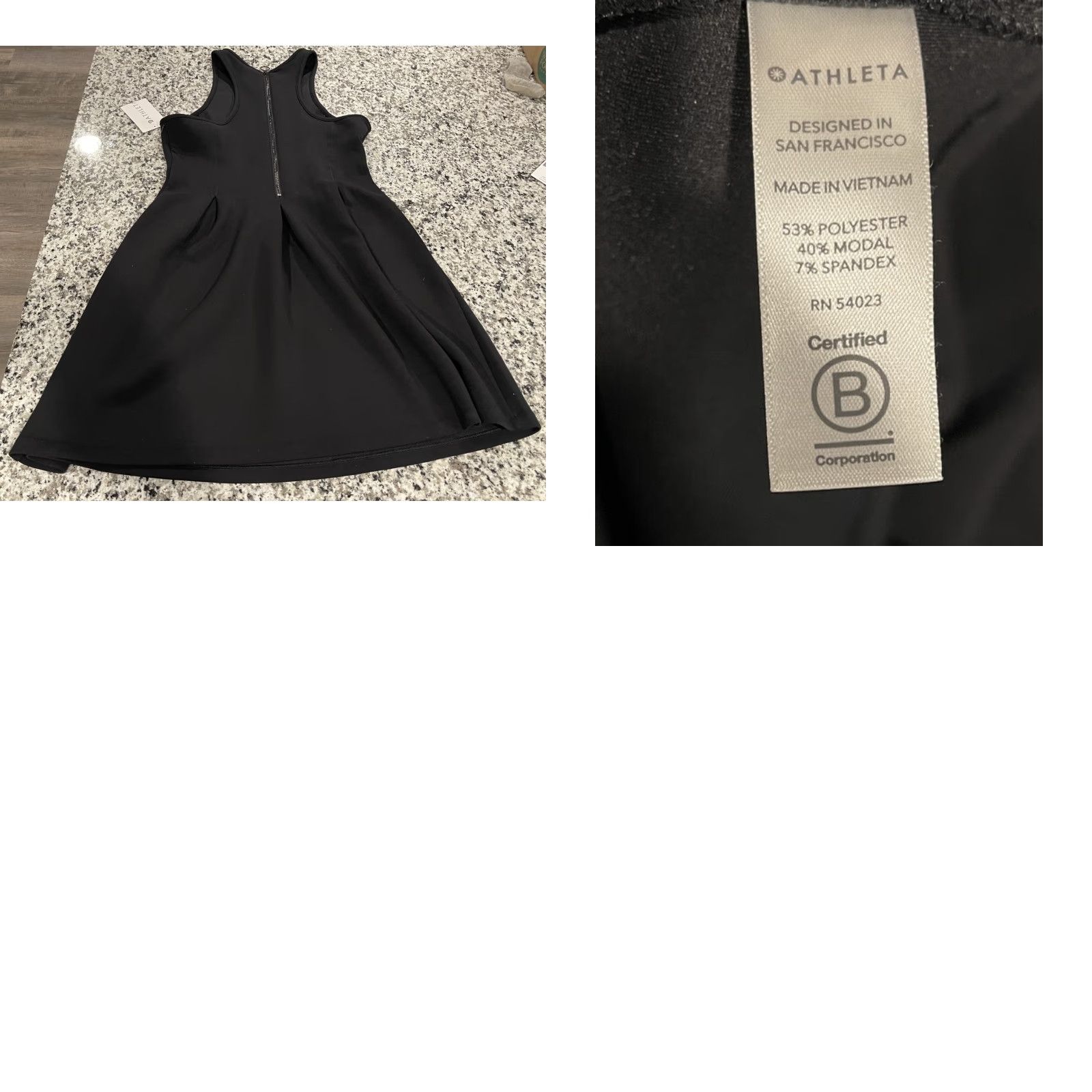Athleta Athleta Dress En Route Scuba Black Midi Sleeveless NWT Medium Women Size M / US 6-8 / IT 42-44 - 8 Thumbnail