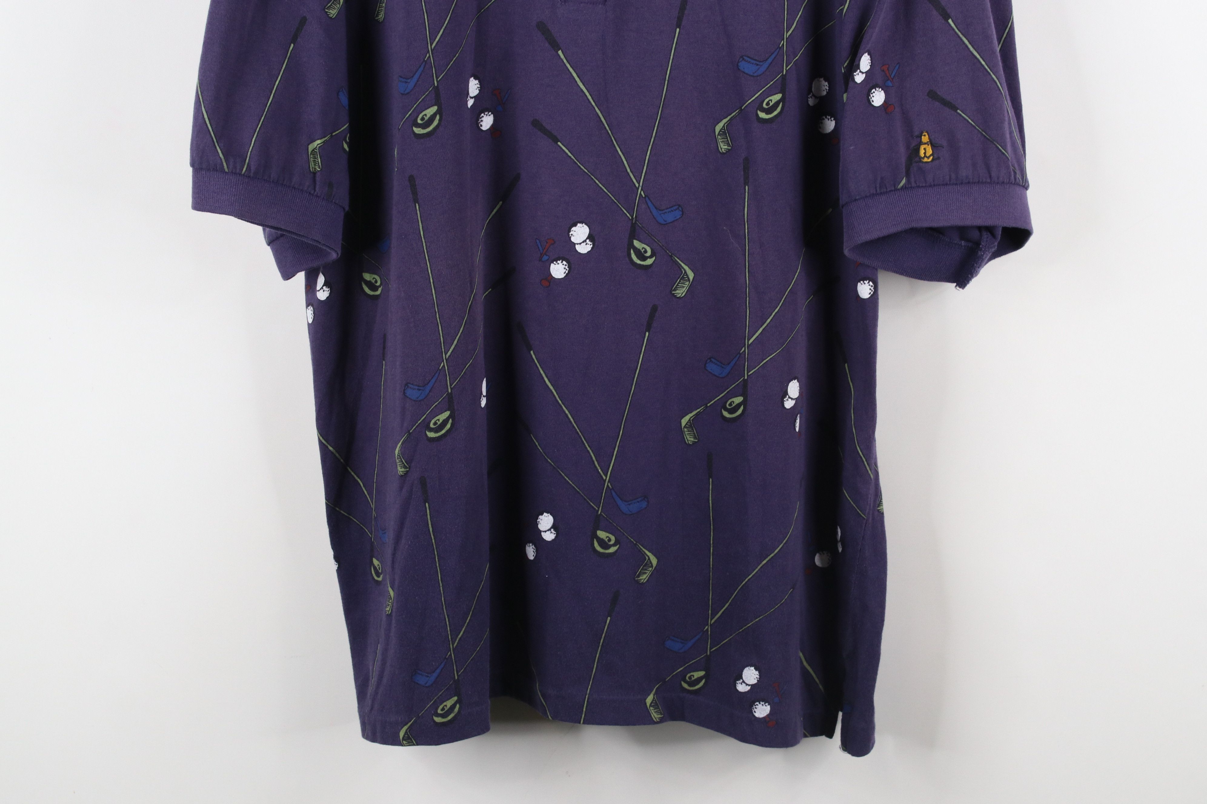 Vintage Vintage 90s Streetwear All Over Print Collared Polo Shirt Size US L / EU 52-54 / 3 - 3 Thumbnail