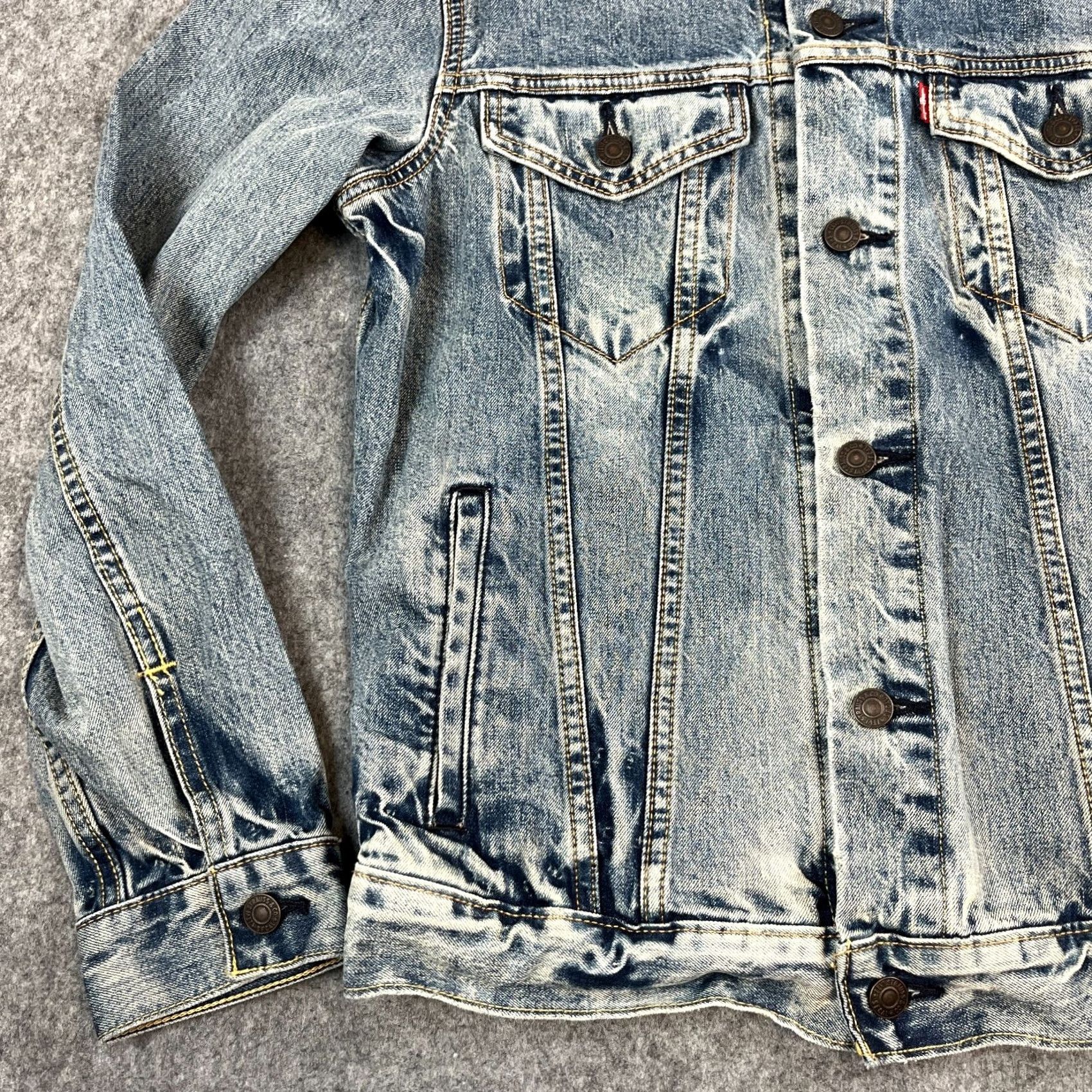 Levi's Levi's Mens Denim Jacket Medium Blue Premium Big E Light Wash Blue Workwear Jacket Size US M / EU 48-50 / 2 - 5 Thumbnail