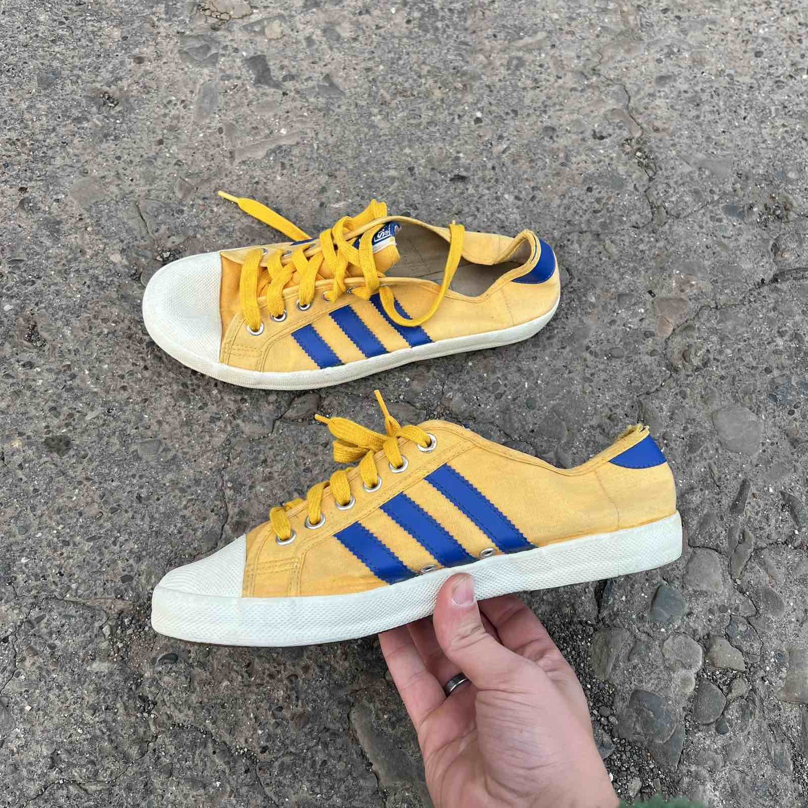 Vintage Adidas Adria 1970s Canvas Trainers Made In Taiwan Sneakers Size US 7 / EU 40 - 2 Thumbnail