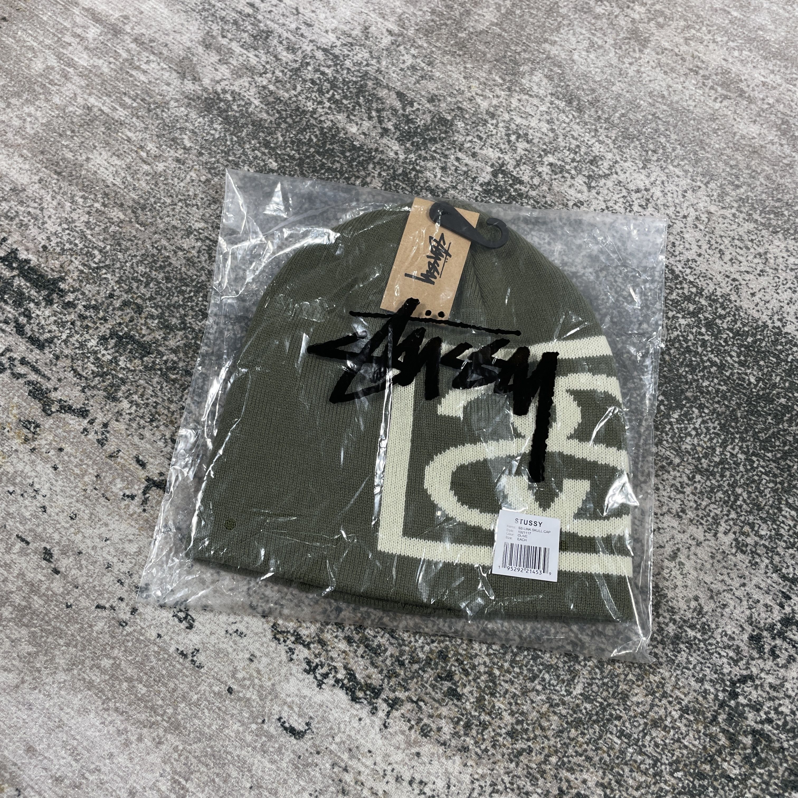 Stussy Stussy Big SS Link Skullcap Beanie - Olive Size ONE SIZE - 6 Thumbnail
