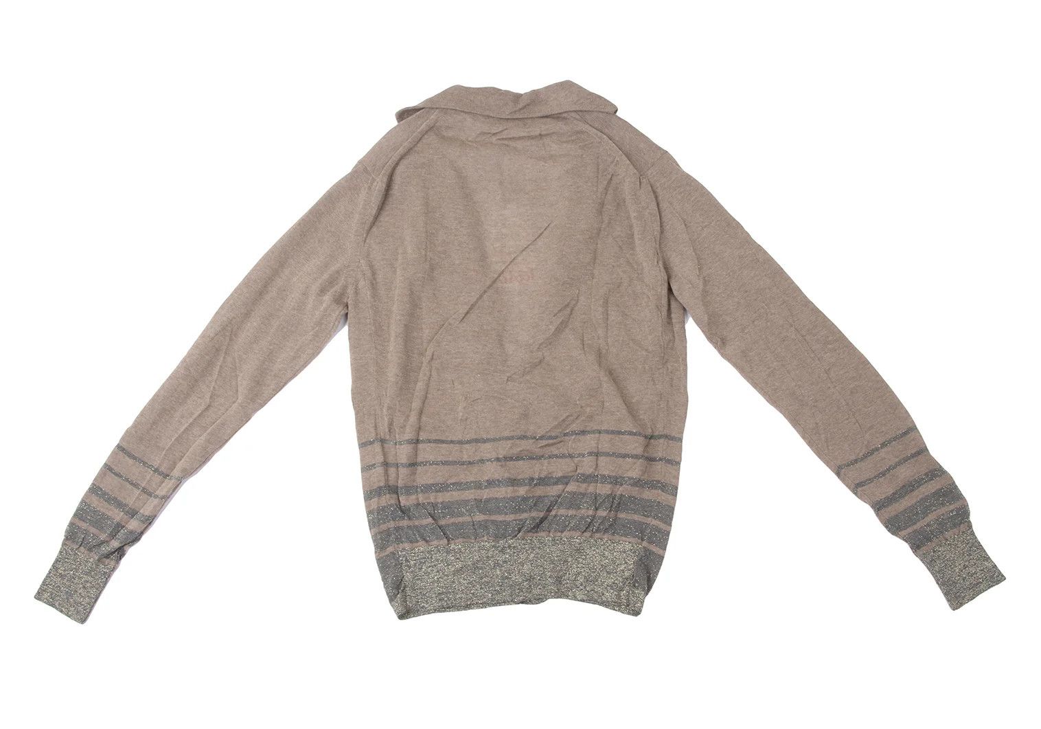 Kolor Glitter Striped Buttonless Knit Cardigan in Mocha Size US S / EU 44-46 / 1 - 9 Thumbnail