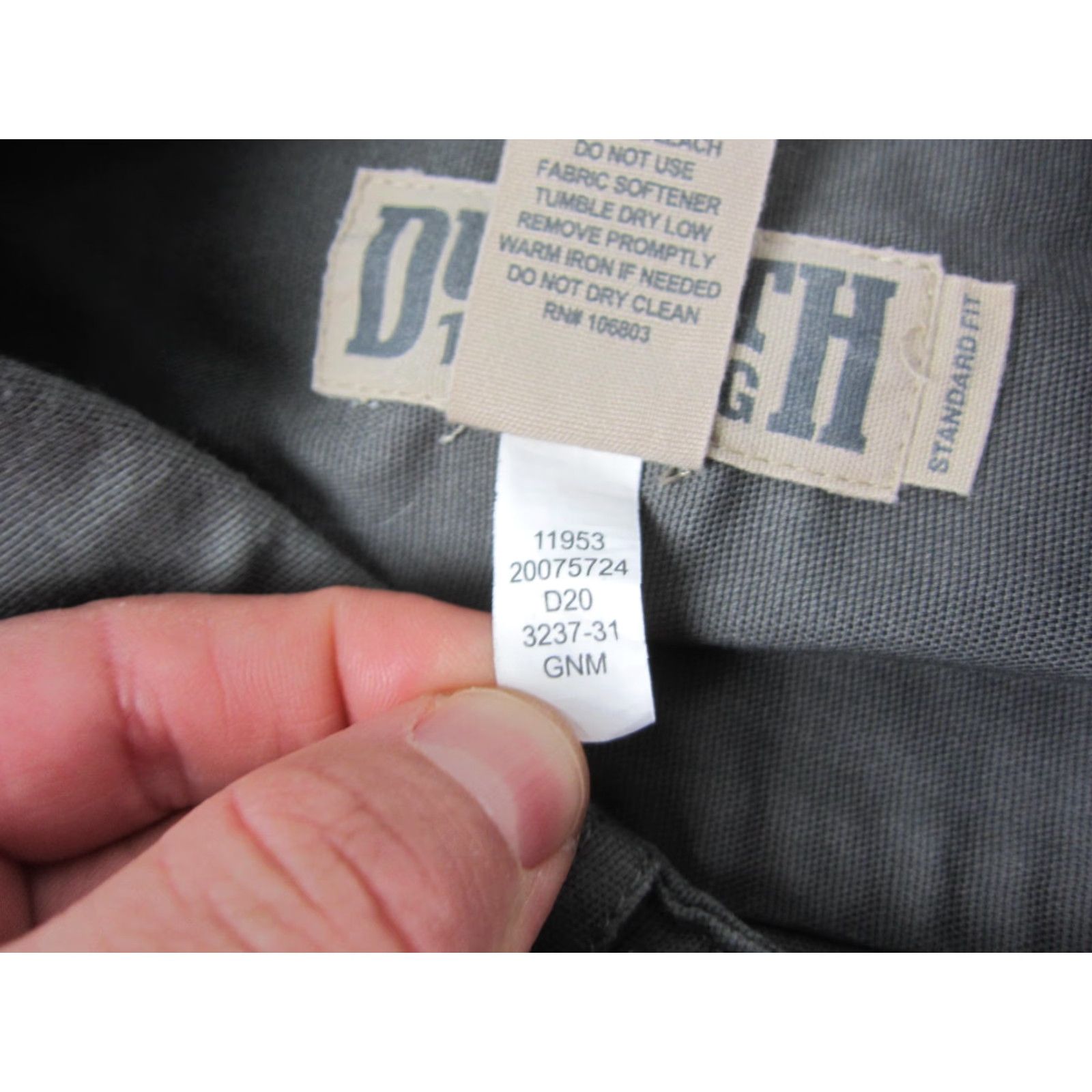 Vintage Duluth Shirt Mens XLT Gray Canvas Heavy Cotton Polyester Button-Up Western 90s Outdoor Pockets Short/Long Sleeve Size US XL / EU 56 / 4 - 6 Thumbnail