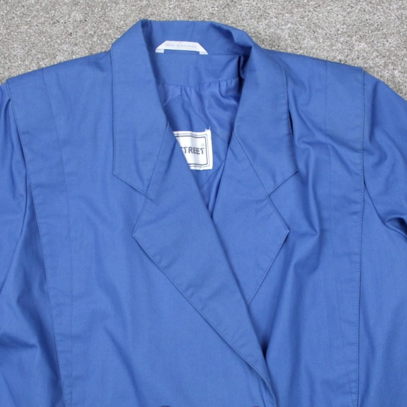 Vintage VINTAGE Fleet Street Trench Coat Womens 12 Blue Double Breasted Lined Rain Jacket Size XL / US 12-14 / IT 48-50 - 5 Thumbnail