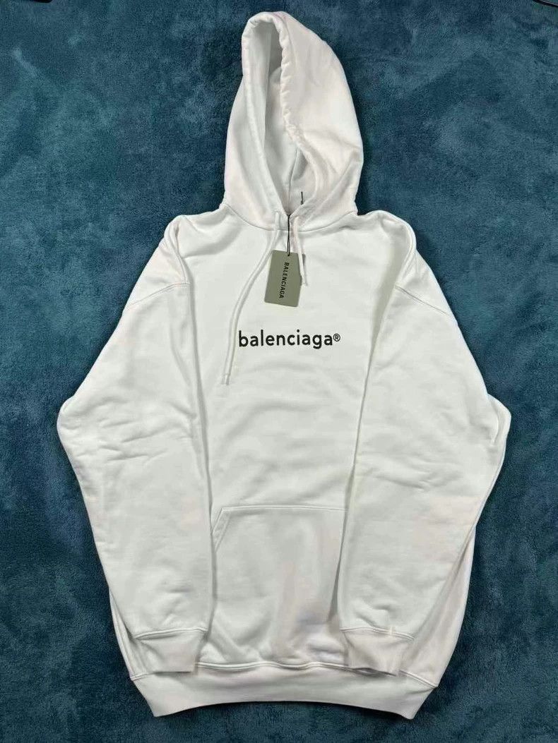 Balenciaga Balenciaga White Letter Logo Hoodie Size US XS / EU 42 / 0 - 1 Thumbnail