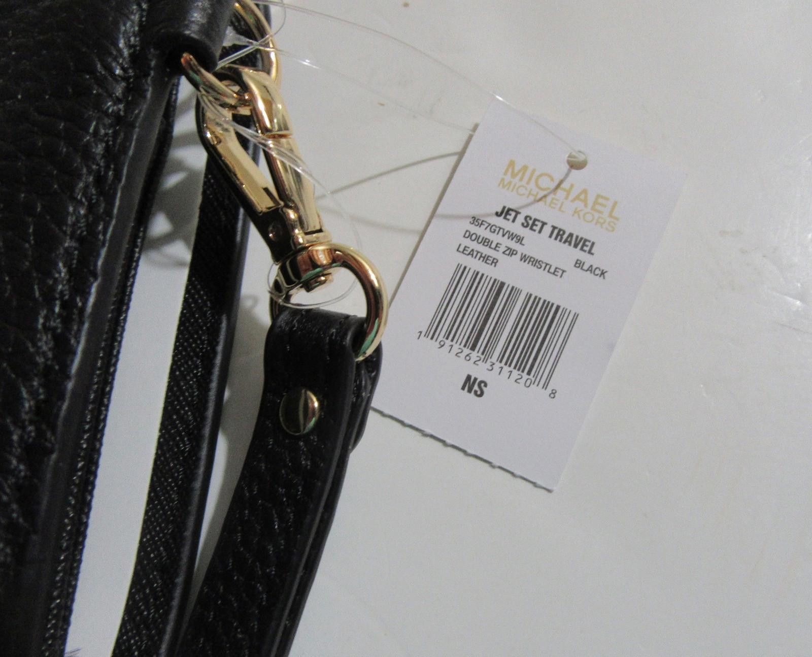 Michael Kors Michael Kors Jet Set Travel Double Zip Leather Wristlet Size ONE SIZE - 3 Thumbnail