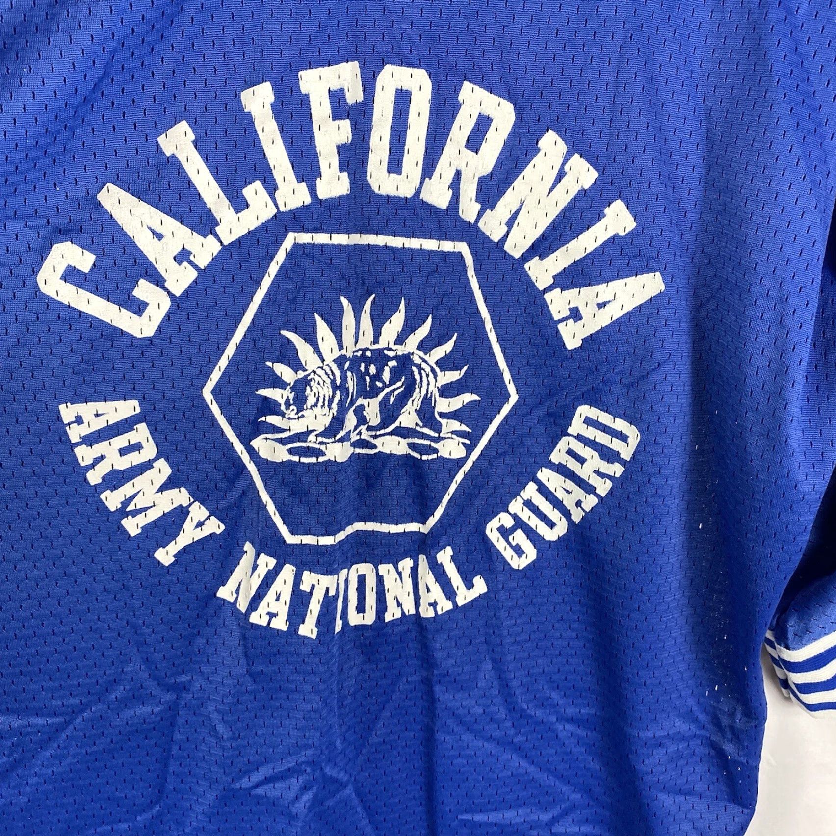 Vintage VINTAGE California Army National Guard Jersey T-shirt XL 70s 80s Shirt Men Womens Chest 24 inches Size US XL / EU 56 / 4 - 2 Thumbnail