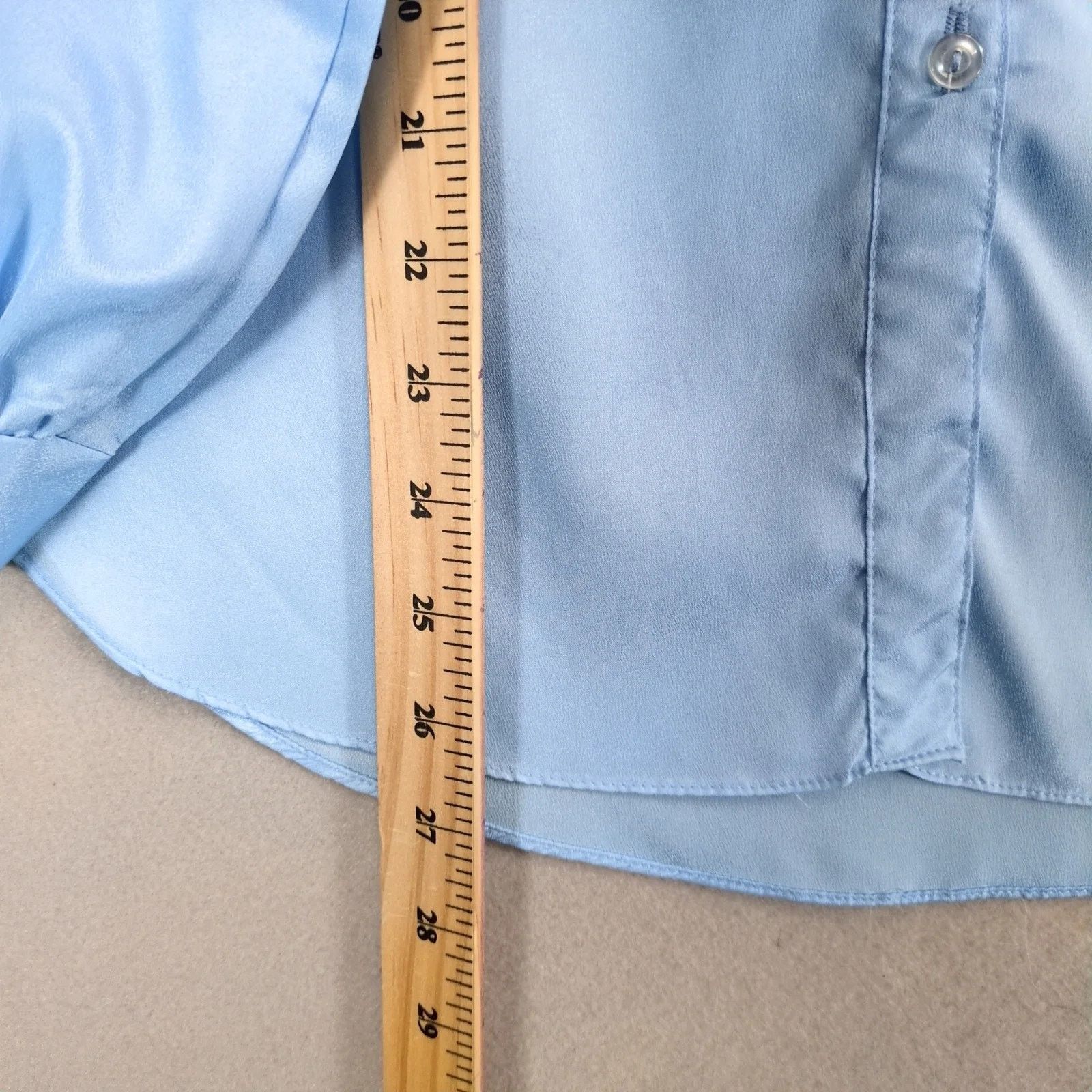 Vintage Carl Lawrence Blue Button Front Blouse Women's M Long Sleeve Size M / US 6-8 / IT 42-44 - 7 Thumbnail