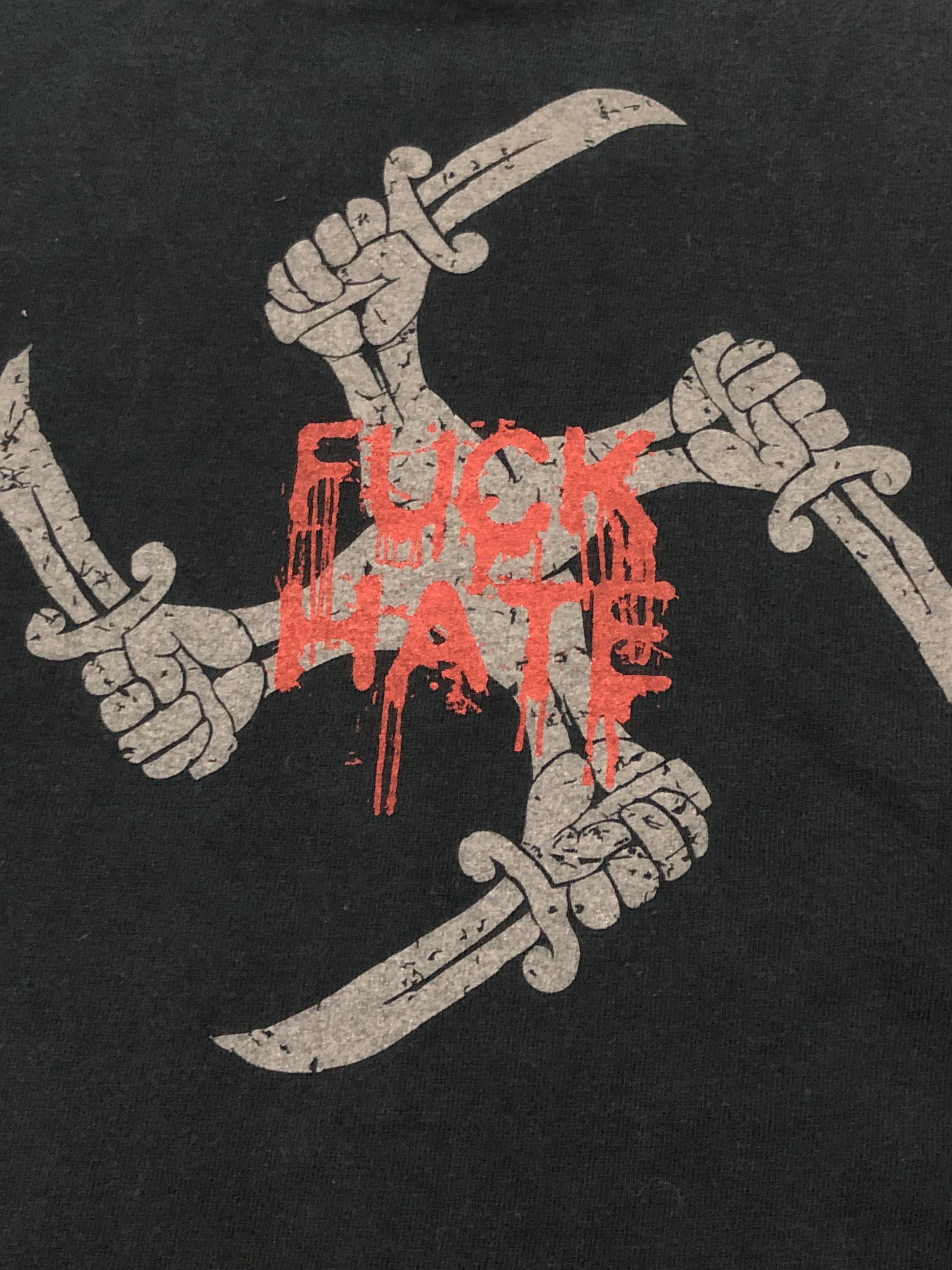Japanese Brand × Montage × Vintage Vintage Japanese Brand Montage Fuck Hate Tee Size US M / EU 48-50 / 2 - 4 Thumbnail