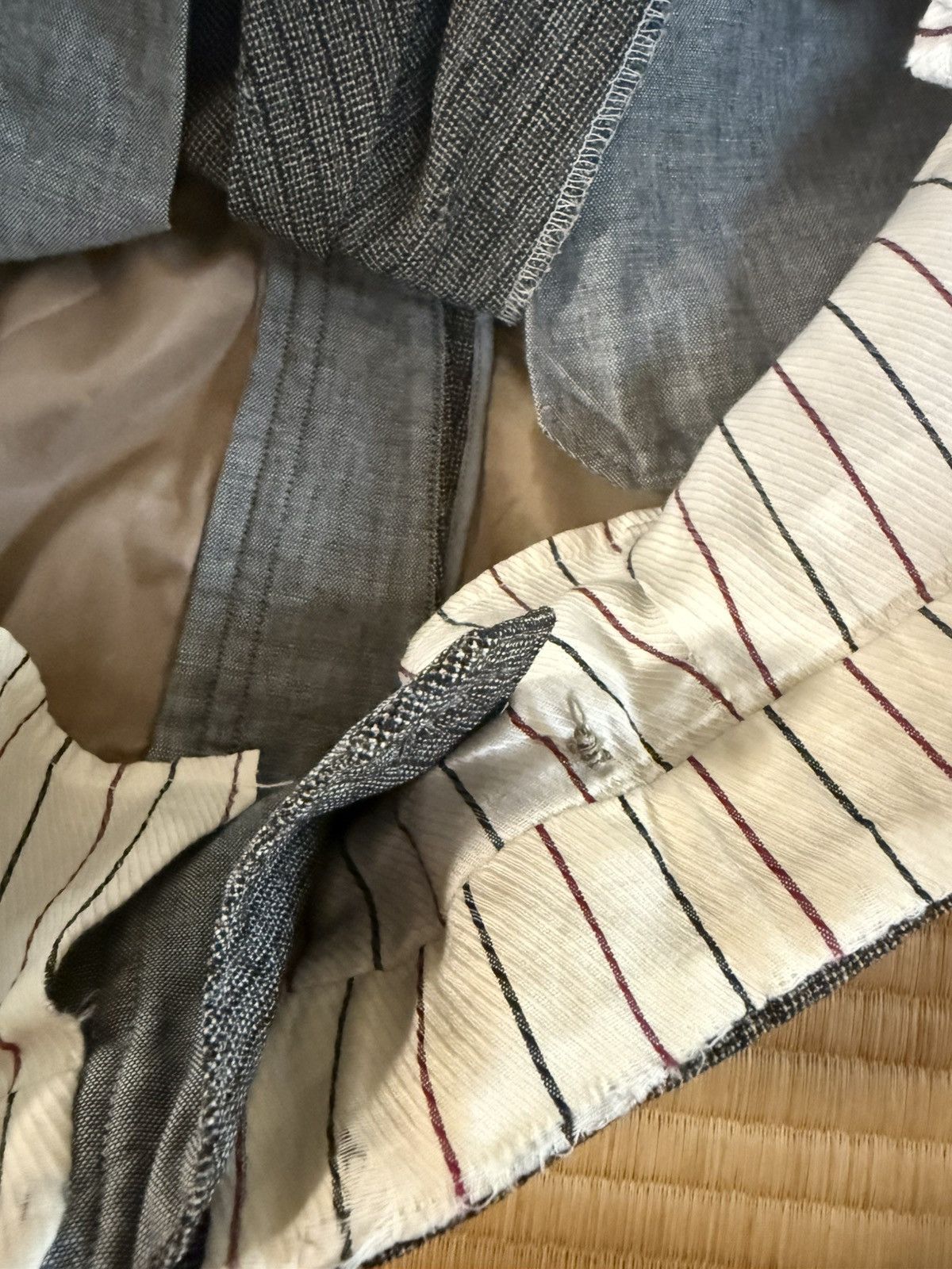Other Spring&Summer Vintage ALL WOOL Slacks with Stripe Lining Size US 33 - 9 Thumbnail