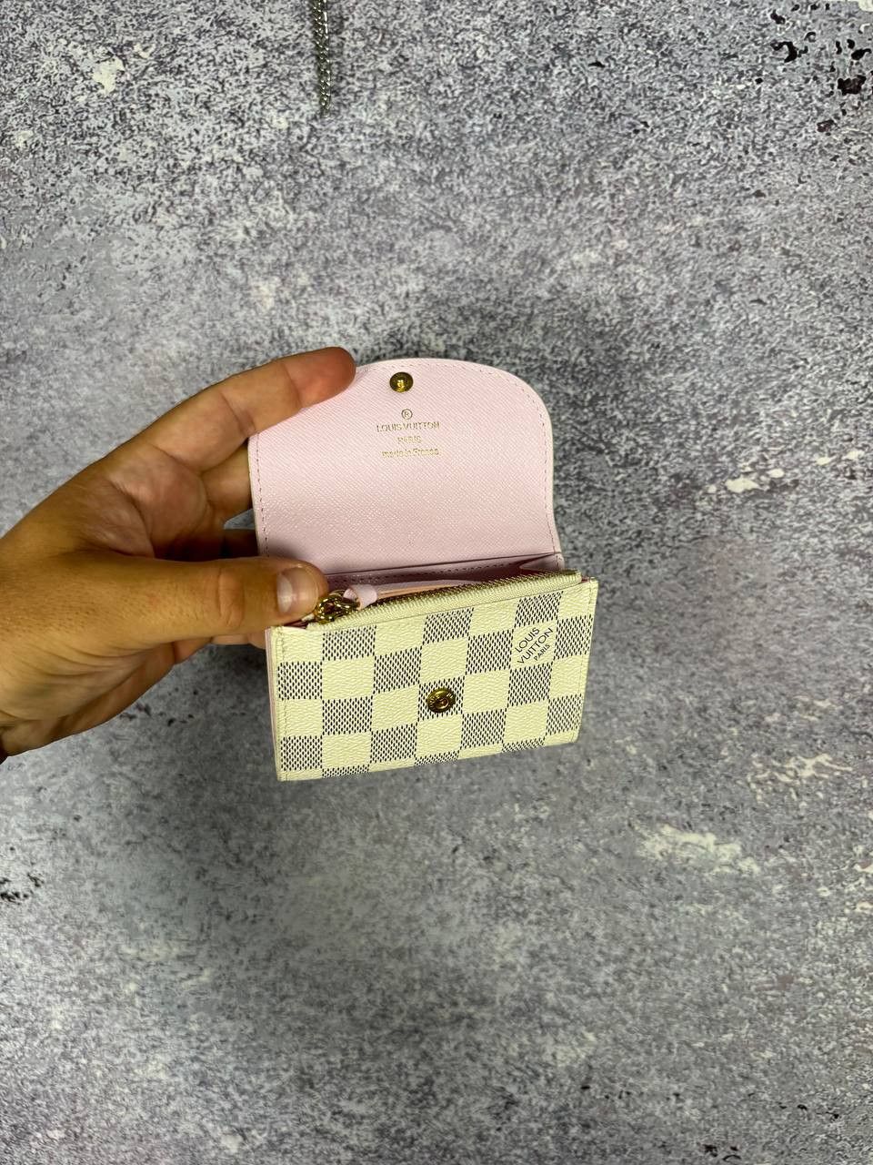 Louis Vuitton Louis Vuitton Damier Azur Canvas Wallet with Pink Button Size ONE SIZE - 5 Thumbnail