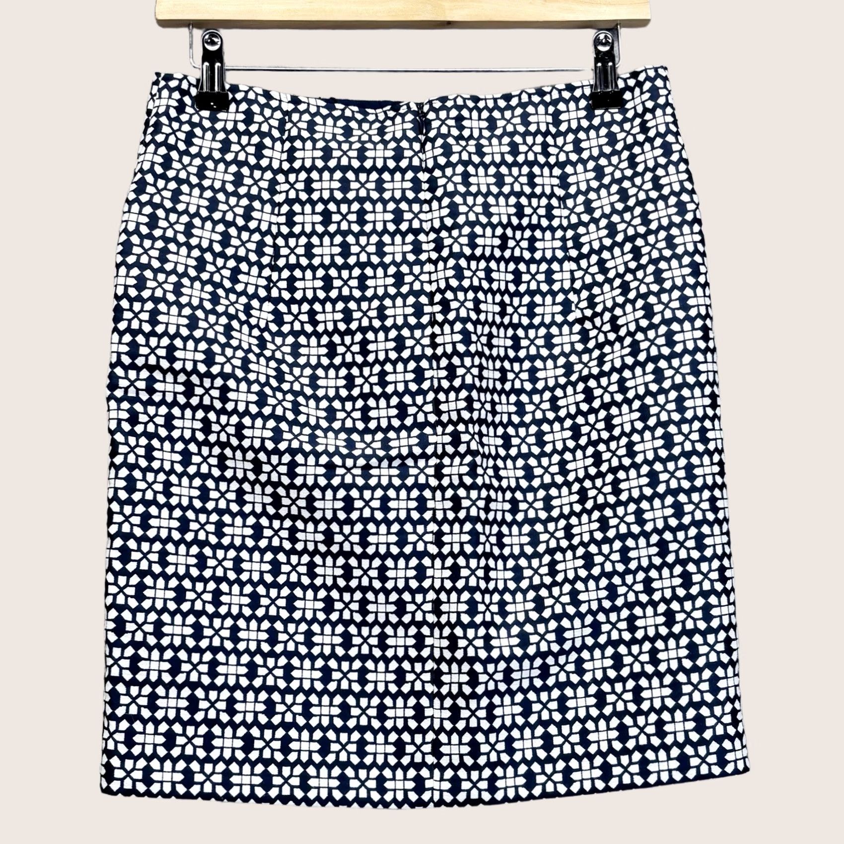 NEXT Next Mini Skirt UK8 - Navy White Geometric Pattern - New with Tags (BNWT) Size 30" / US 8 / IT 44 - 1 Thumbnail