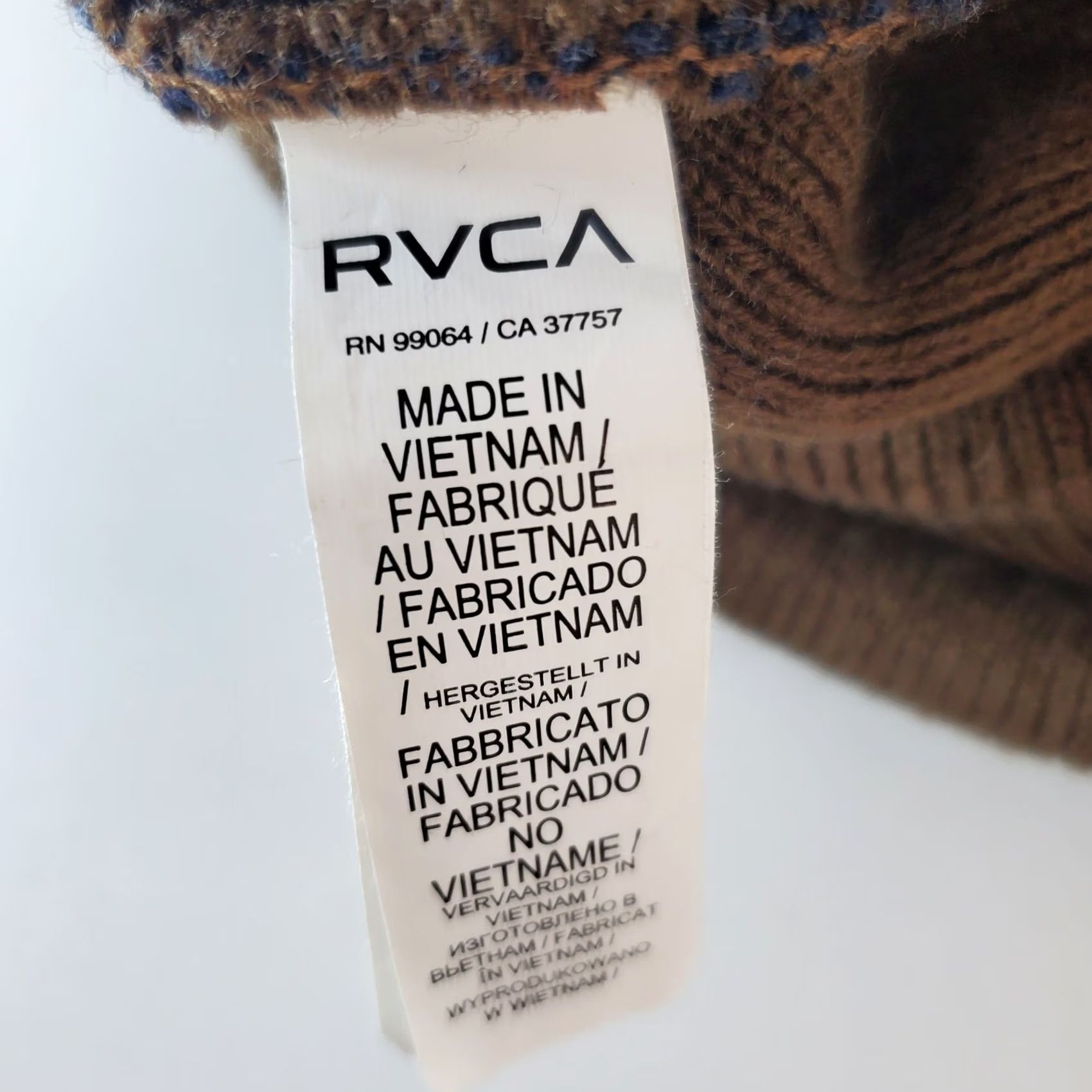 RVCA RVCA Beanie Hat Cap Adult Unisex Navy Brown Outdoor Gorpcore Builder Size ONE SIZE - 4 Thumbnail