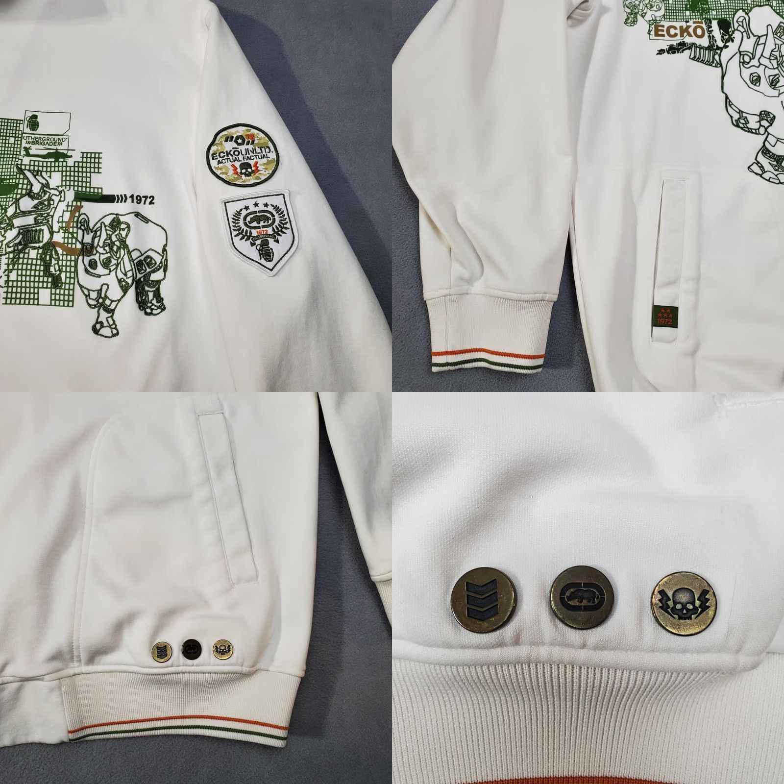 Ecko Unltd. VINTAGE Ecko Unltd. Track Jacket Mens 2XL White Embroidered Hip Hop 90s Streetwear Jacket Mens XXL White Size US XXL / EU 58 / 5 - 8 Thumbnail