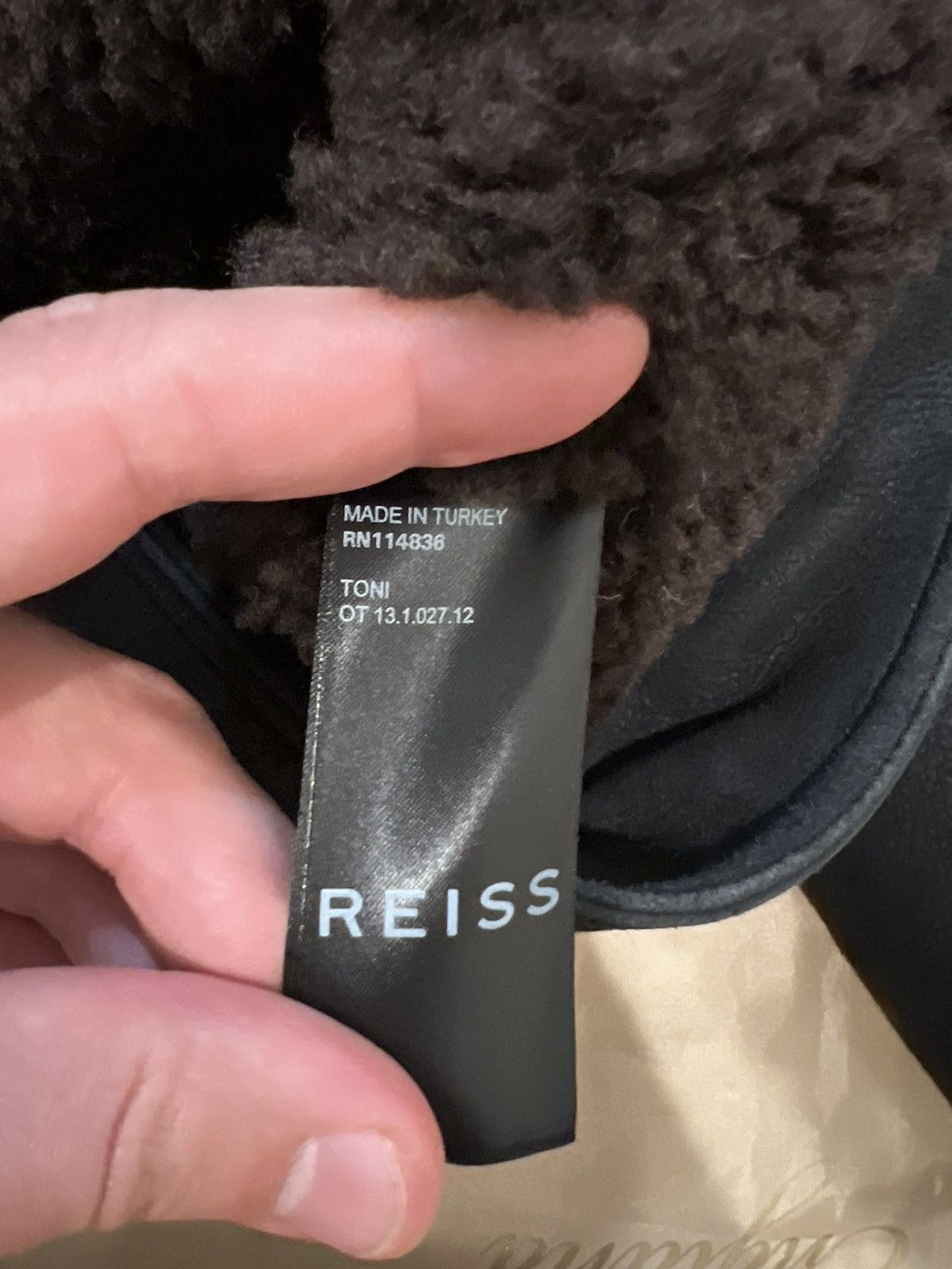 Reiss Reiss Shearling Bomber Jacket size L Size US L / EU 52-54 / 3 - 4 Thumbnail