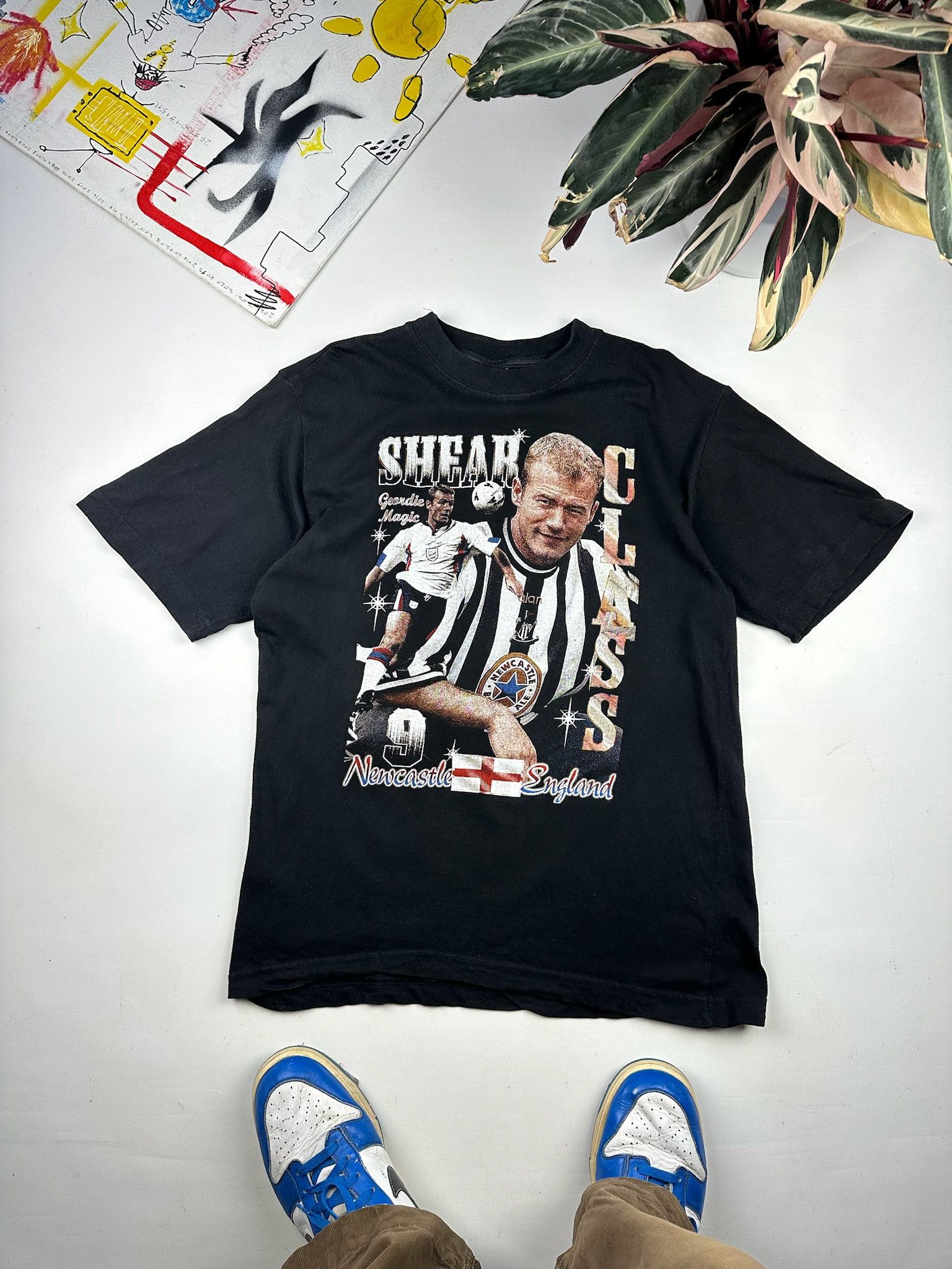 Vintage Vintage 90s Shearer Newcastle England T-shirt Football Size US M / EU 48-50 / 2 - 1 Thumbnail