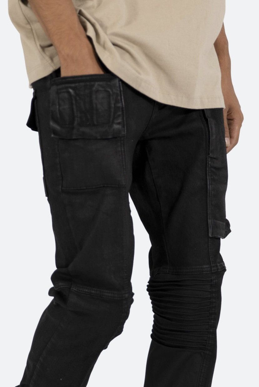 MNML og MNML M329 BLACKWAX CARGO MOTO BIKER DENIM [rick memphis] Size US 31 - 1 Thumbnail