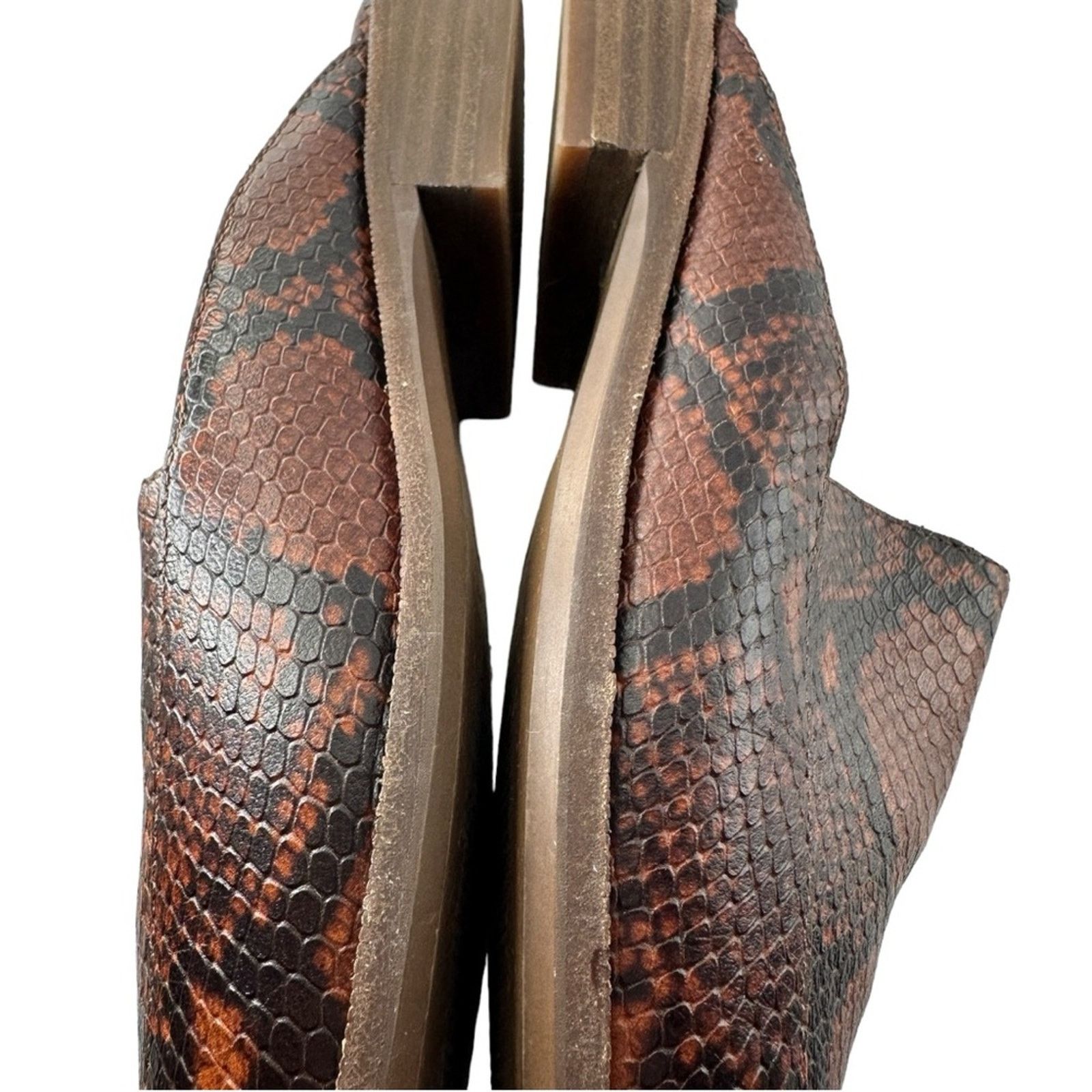 Madewell Madewell The Frances Loafer Mule in Snake Embossed Size US 7.5 / IT 37.5 - 10 Thumbnail