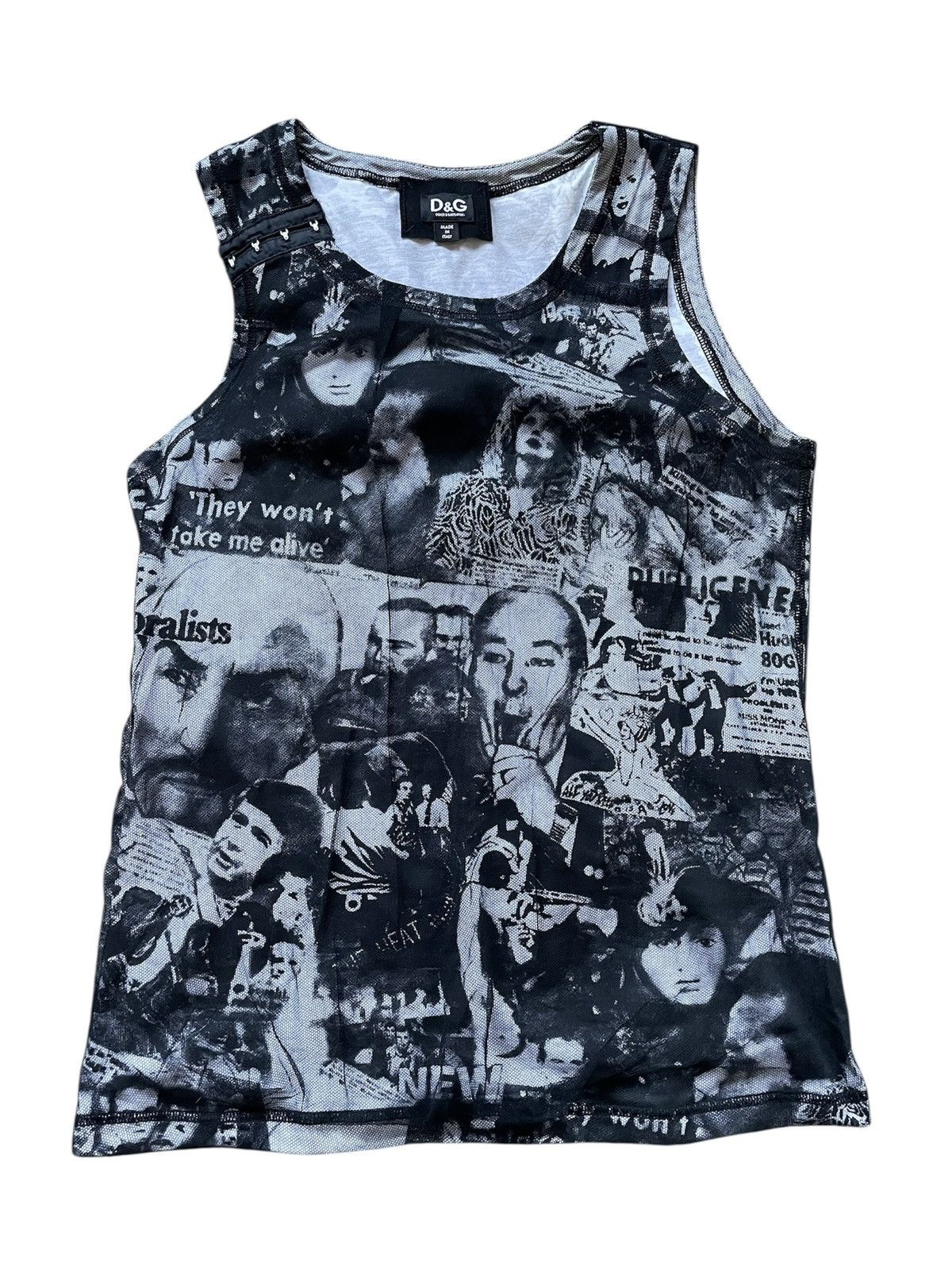 Dolce & Gabbana double layered Print Mesh Tanktop