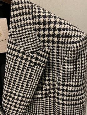 Tom Ford o1w1db10225 JHAP04 Atticus Blazer in White Black Size US L / EU 52-54 / 3 - 3 Thumbnail