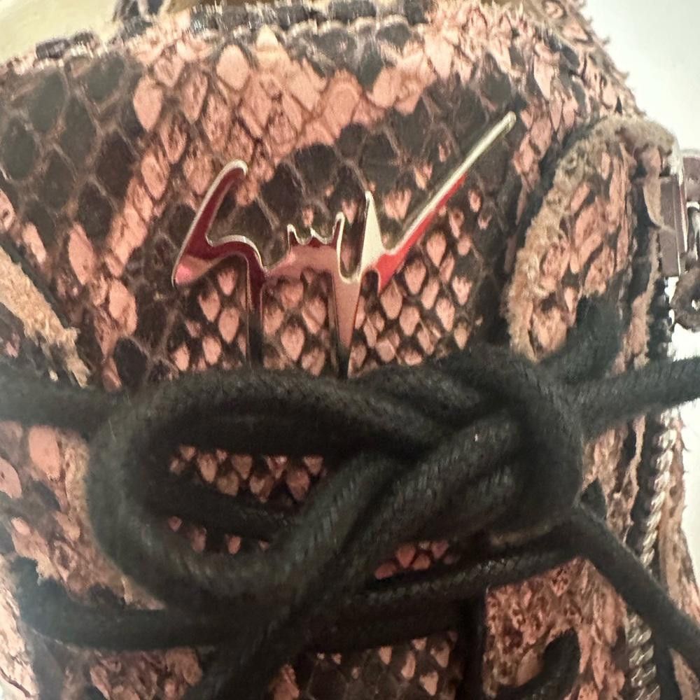 Giuseppe Zanotti Giuseppe Zanotti Leather Sneaker Rose Pink Snake Print EU 38 Size US 7 / IT 37 - 7 Thumbnail