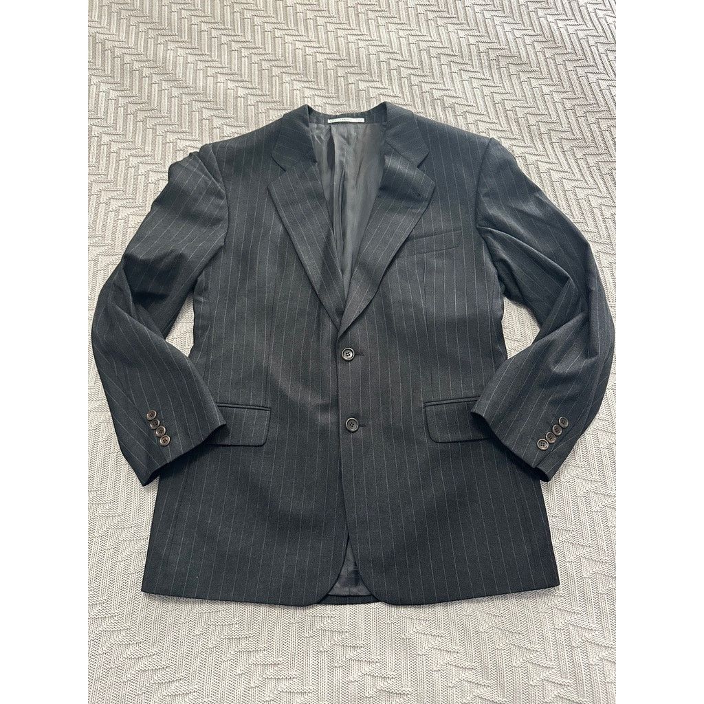 Hugo Boss Hugo Boss gray pinstripe wool two button blazer size 40R Size 40R - 1 Thumbnail