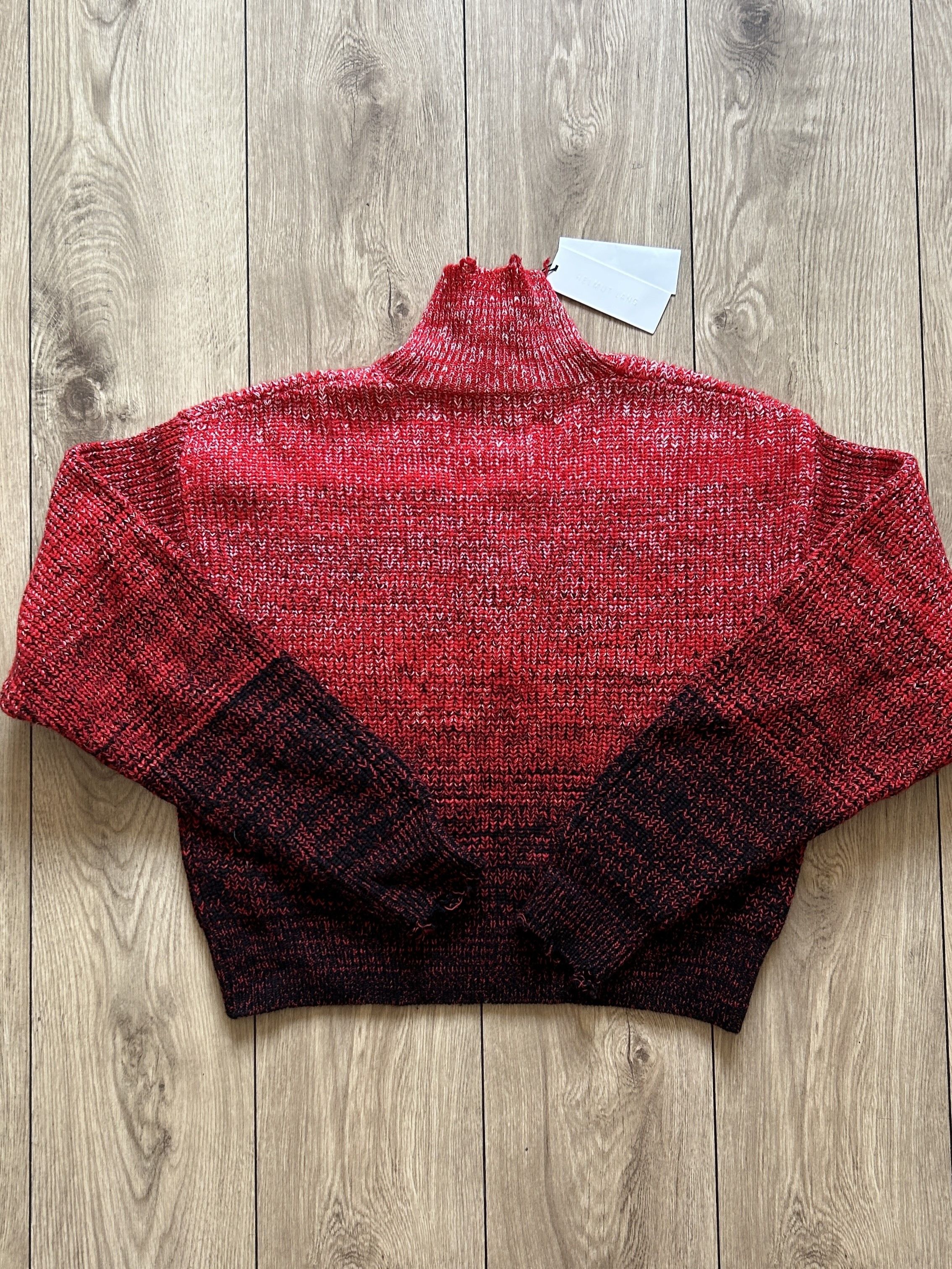 Helmut Lang Helmut Lang Red Gradient Knit Sweater Size S / US 4 / IT 40 - 1 Thumbnail