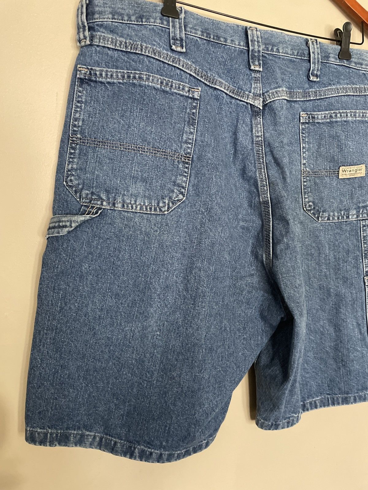 Vintage × Wrangler Vintage Y2K Wrangler Carpenter Jorts Jean Shorts Blue Denim Size US 40 / EU 56 - 5 Thumbnail