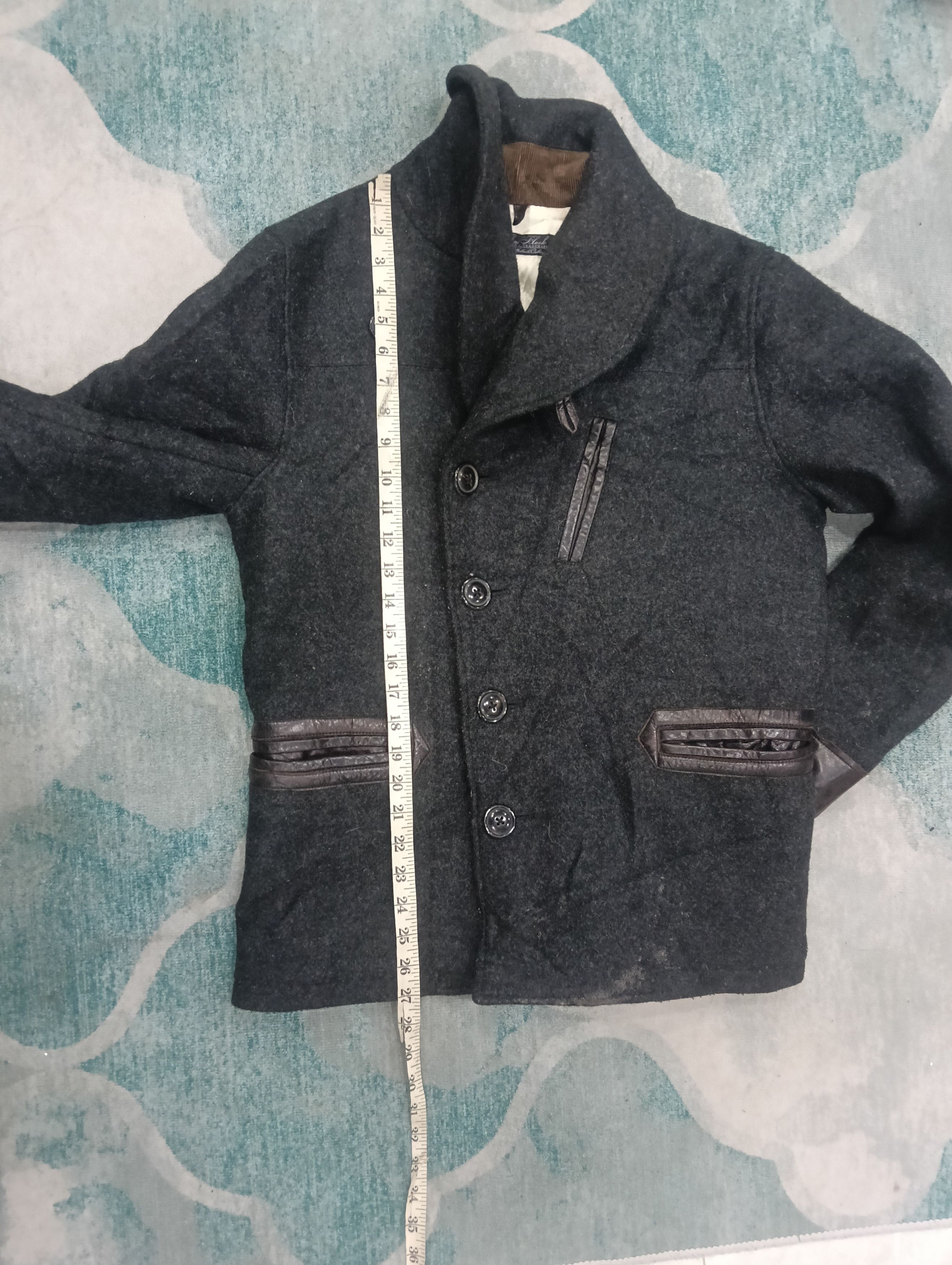 Yohji Yamamoto Coal Black Japanese Brand Wool Jacket Size US M / EU 48-50 / 2 - 13 Thumbnail