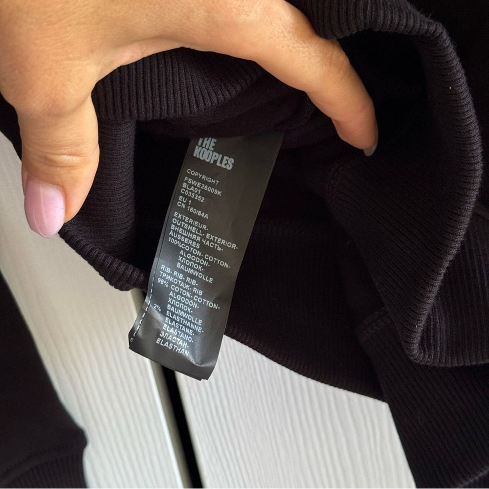 The Kooples NWT! The KOOPLES Black Hoodie Rhinestones Size 1, Authentic Size S / US 4 / IT 40 - 11 Thumbnail