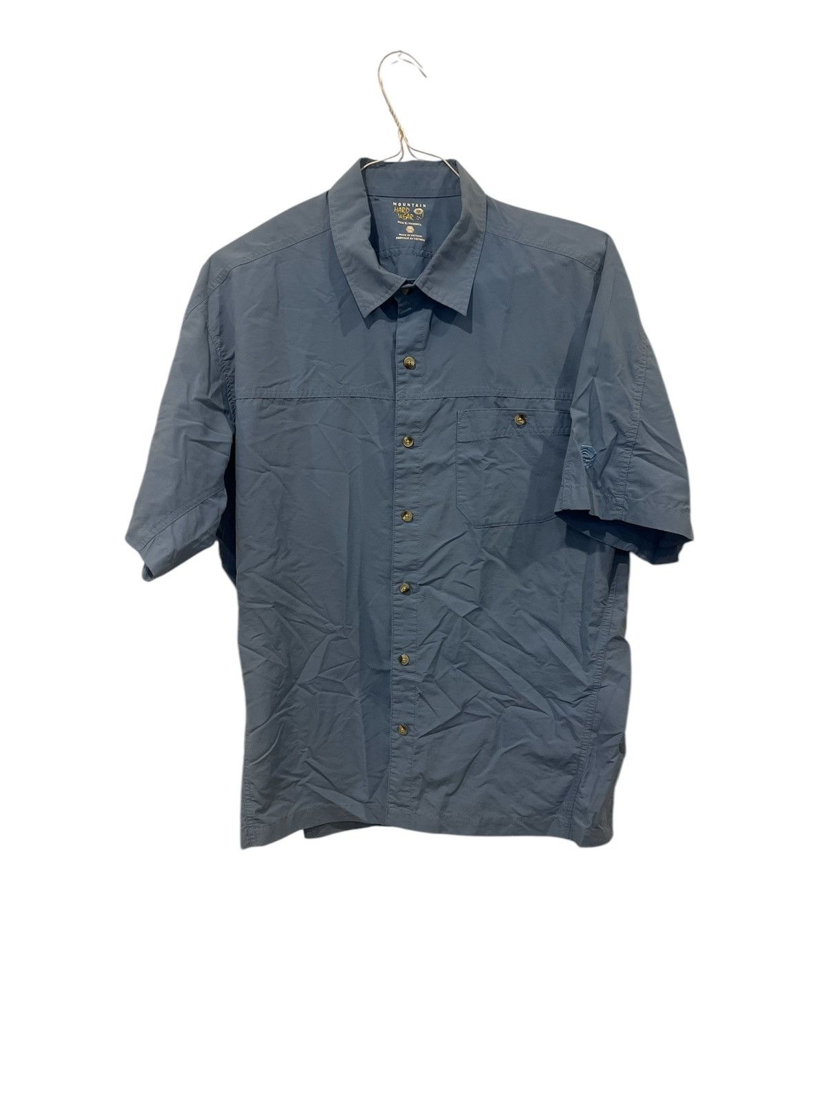 Mountain Hardwear Mountain Hardwear Mens Blue Short Sleeve Button Up Shirt Size US XL / EU 56 / 4 - 1 Thumbnail
