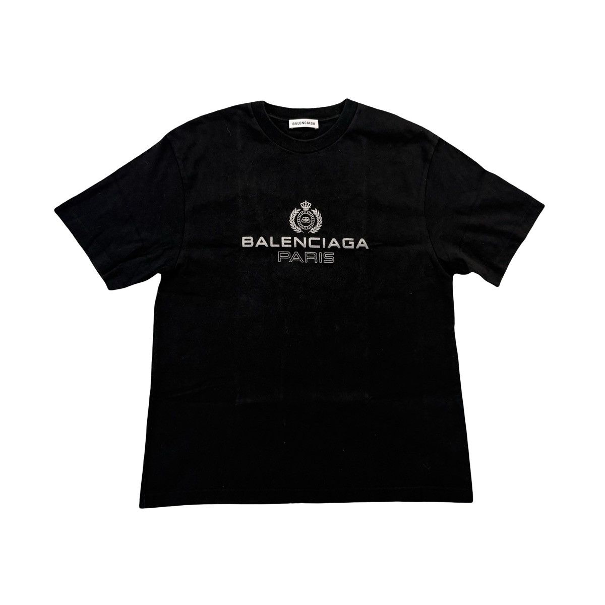 Balenciaga Balenciaga BB Paris logo-embroidered cotton-jersey T-shirt Size US S / EU 44-46 / 1 - 1 Thumbnail
