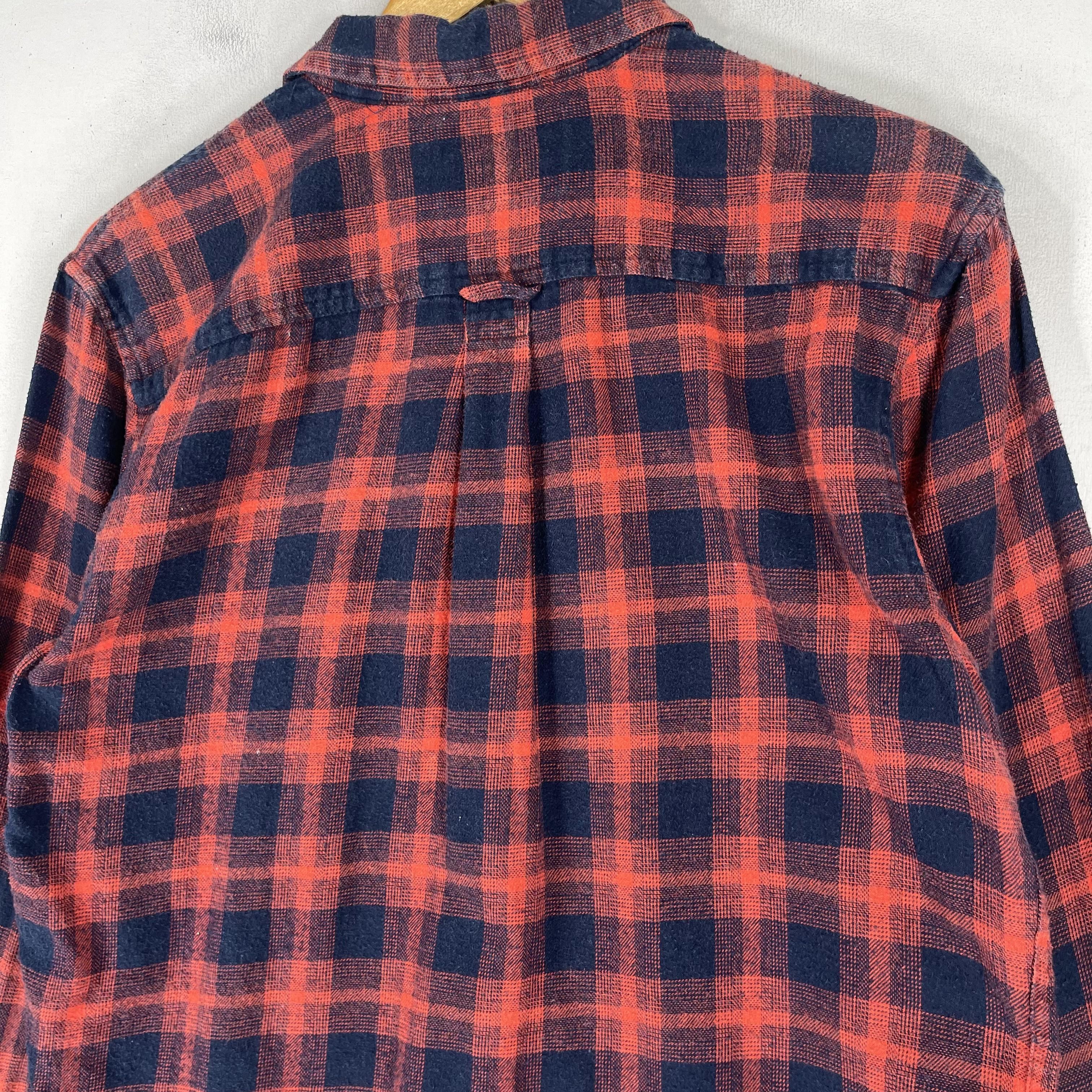 Flannel × Japanese Brand Vintage Plaid Checkered Red/Blue Tartan Flannel Button Up Size US M / EU 48-50 / 2 - 10 Thumbnail
