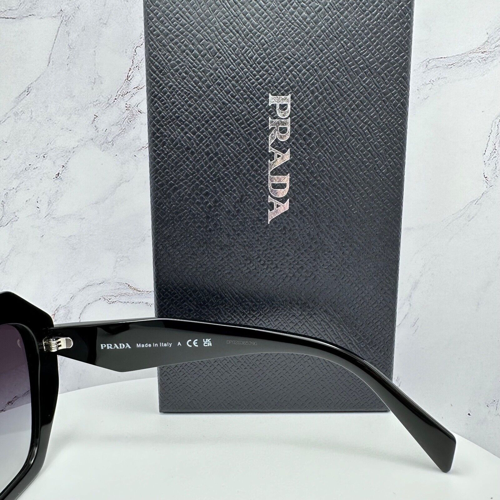 Prada New Prada Sunglasses Black Symbole Logo Square Geometric Size ONE SIZE - 14 Thumbnail