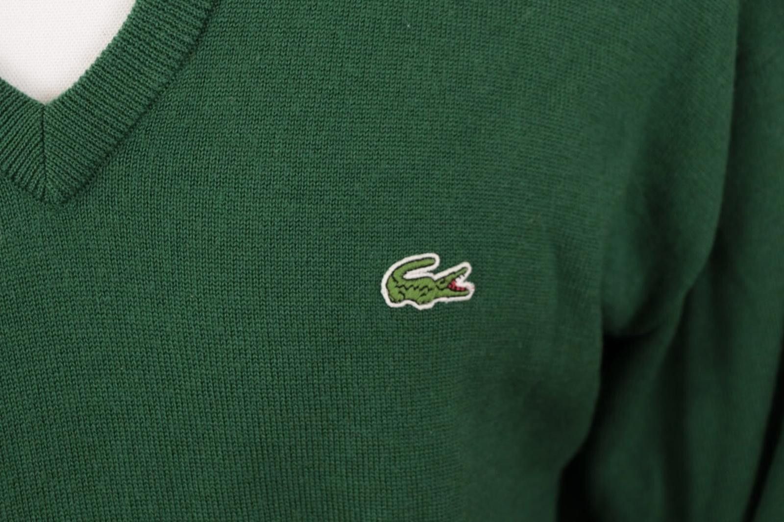 Lacoste Lacoste Green V-Neck Wool Jumper Sweater Size 7 / XXL Size US M / EU 48-50 / 2 - 4 Thumbnail