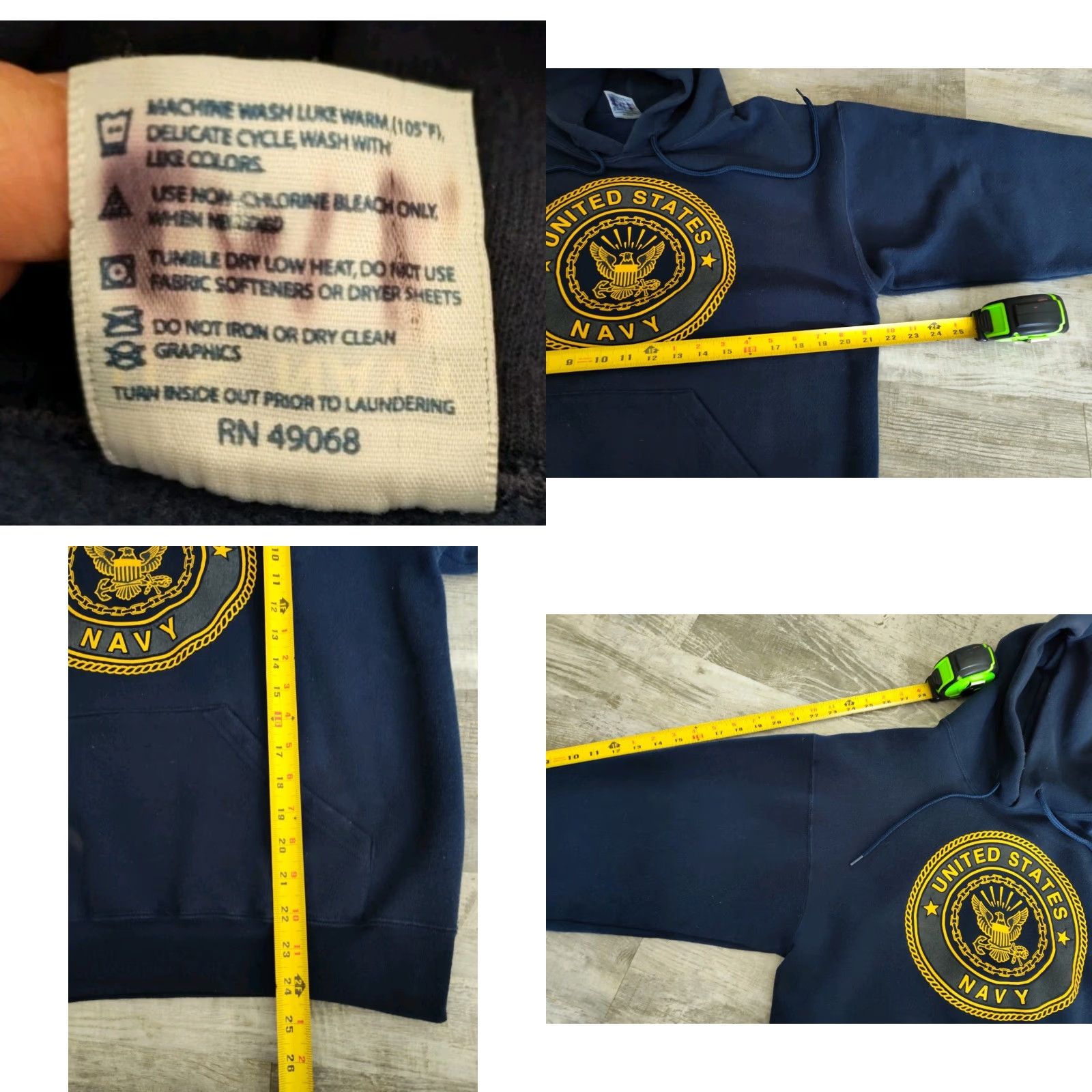 Soffe Vtg Soffe United States Navy US Hoodie Official Made In USA Blue Size M Size US M / EU 48-50 / 2 - 8 Thumbnail