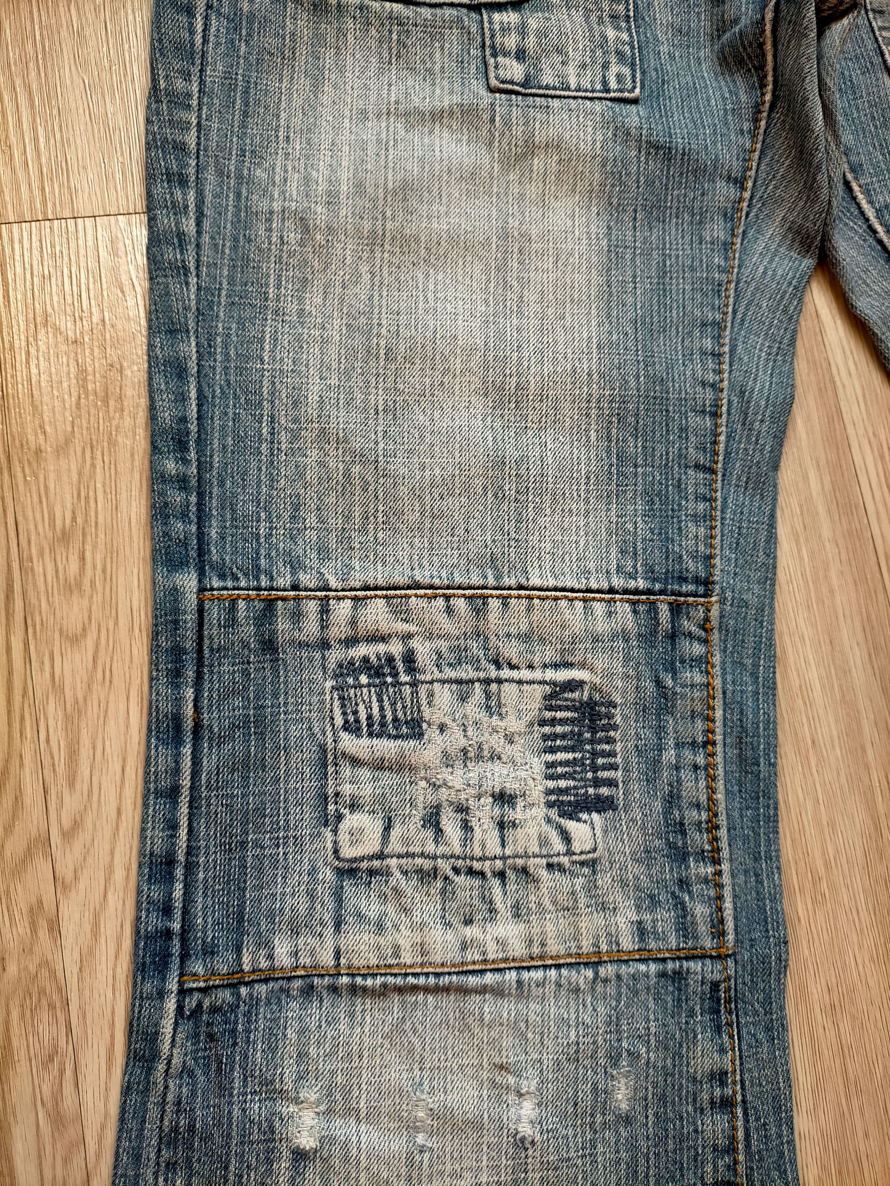 If Six Was Nine Flare Jeans Shaqiru Japan Patchwork Boot cut Blue Jeans Size US 31 - 7 Thumbnail